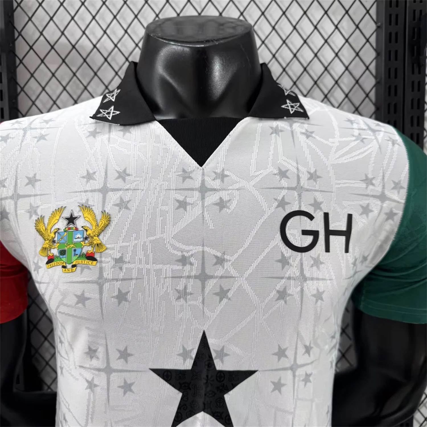 AlphaJersey-Ghana 2026 Coat Of Arms White Special Jersey - Player Version