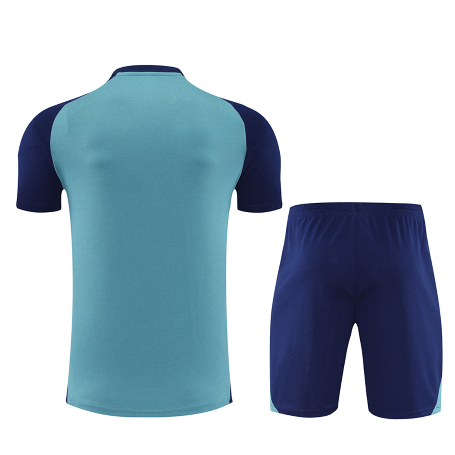 AlphaJersey-Arsenal 25-26 Short-Sleeve Training Set - Green Top and Deep Blue Shorts