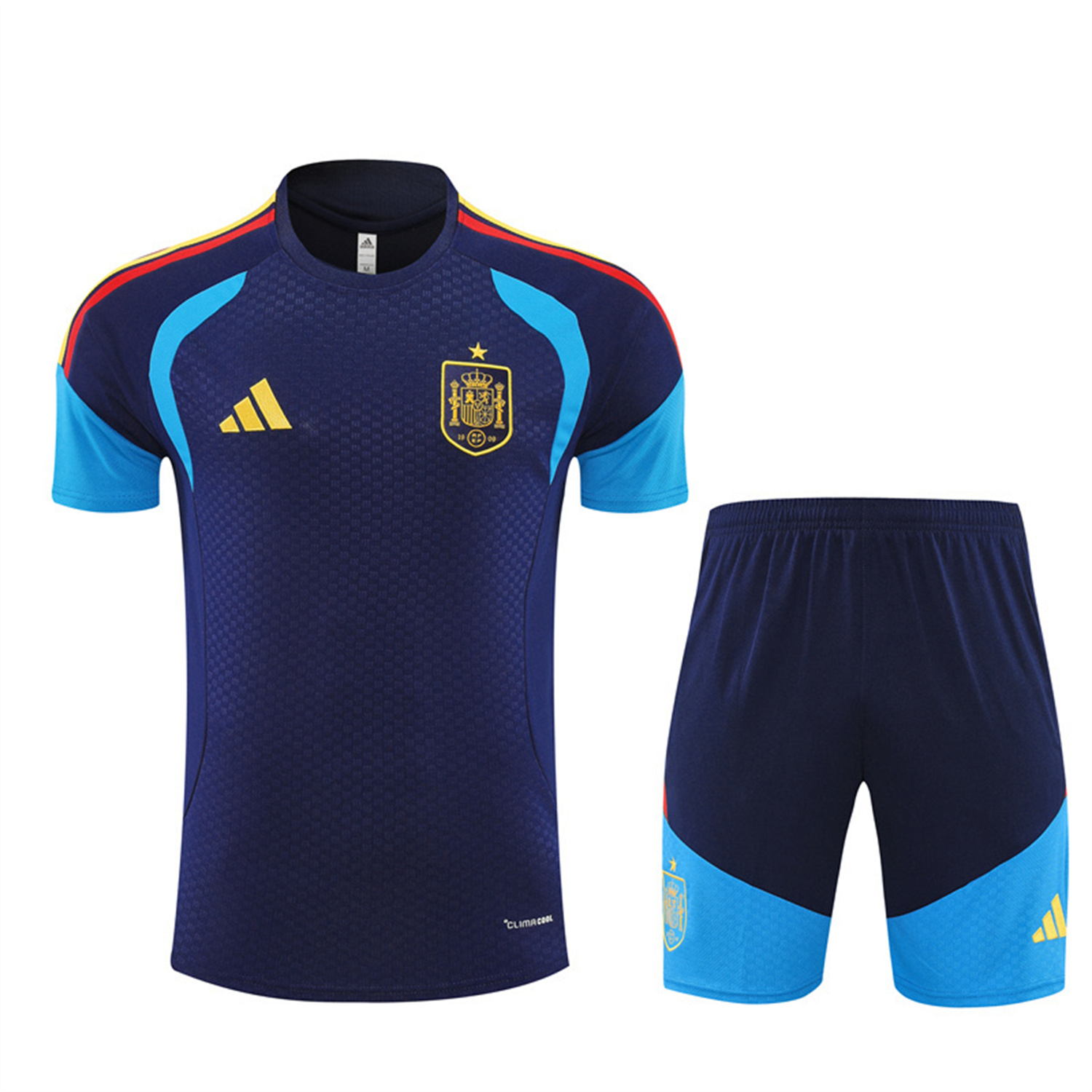 AlphaJersey-Spain 2026 Short-Sleeve Training Set - Royal Blue Top & Shorts