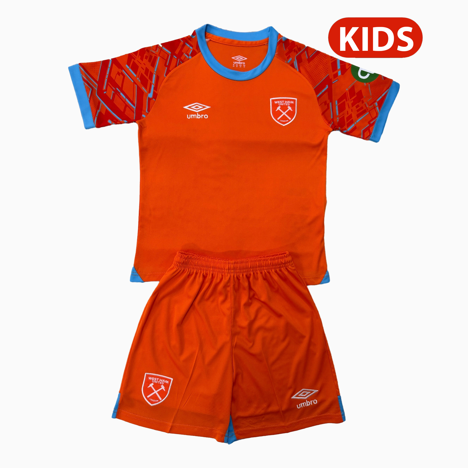 AlphaJersey-West Ham United 25-26 Orange Goalkeeper Kids Kit