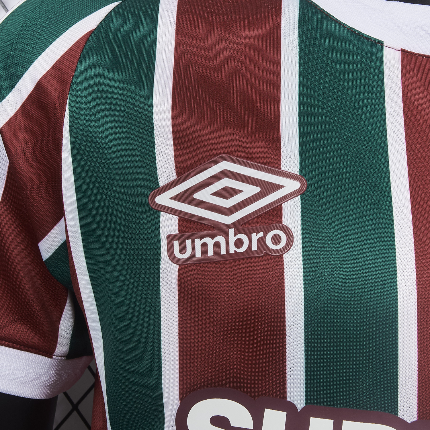 AlphaJersey-Fluminense 25-26 Home Jersey With Chest Sponsor - Player Version