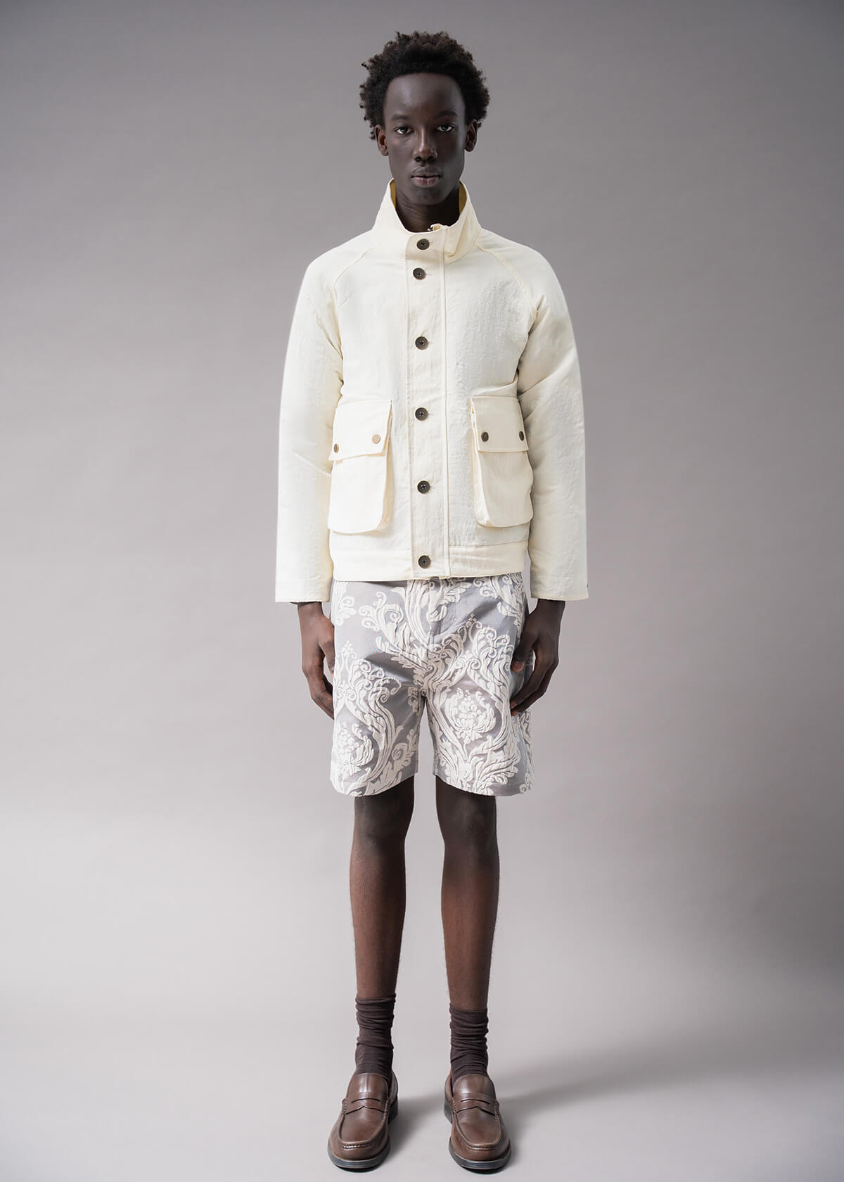 Reversible Hand Loom Jacquard Jkt | Modern Menswear by yycbvcnbmmnbm