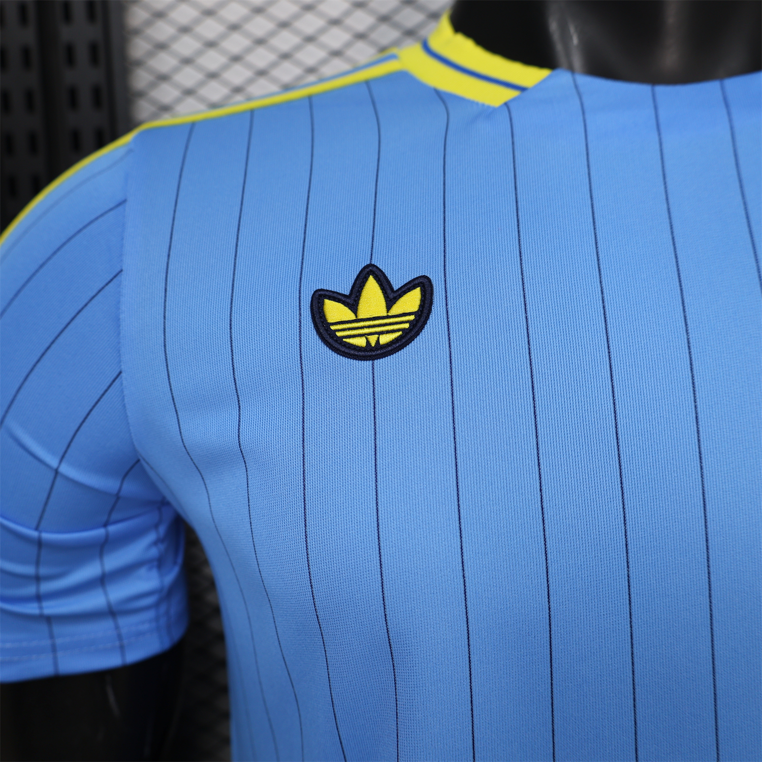 AlphaJersey-Colombia 2026 Terrace Icon Retro Casual Style Blue Jersey - Player Version