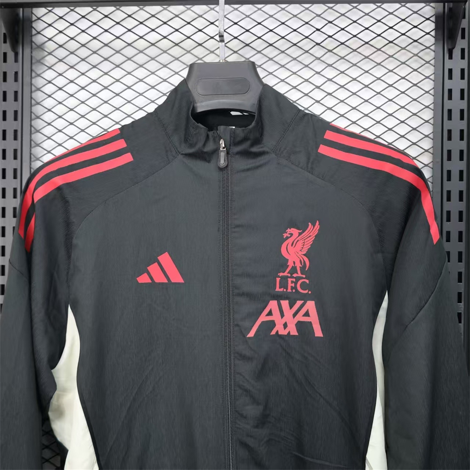AlphaJersey-Liver.pool 25-26 Black Windbreaker Jacket