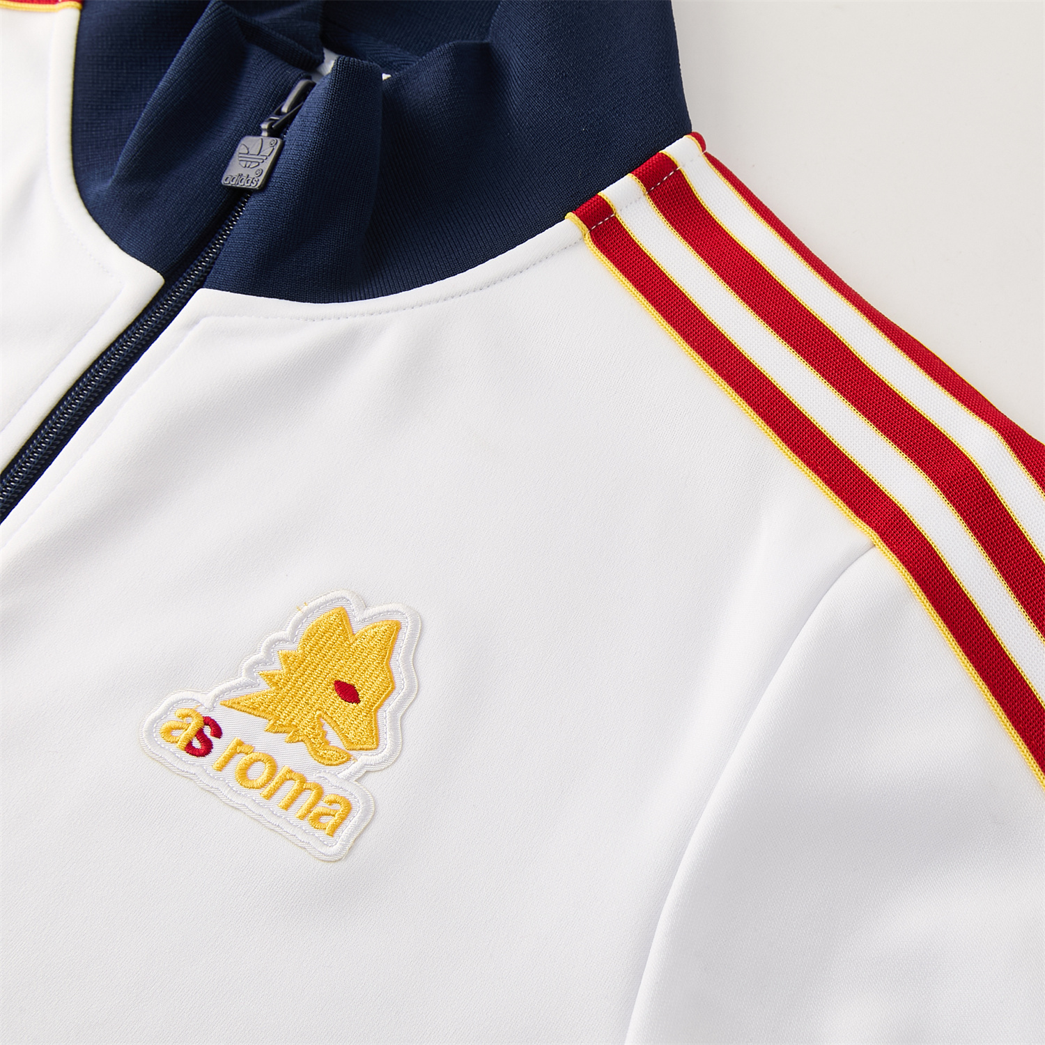 AlphaJersey-AS Roma 25-26 Originals LFSTLR Jacket Training Tracksuit - White Top and Blue Pant