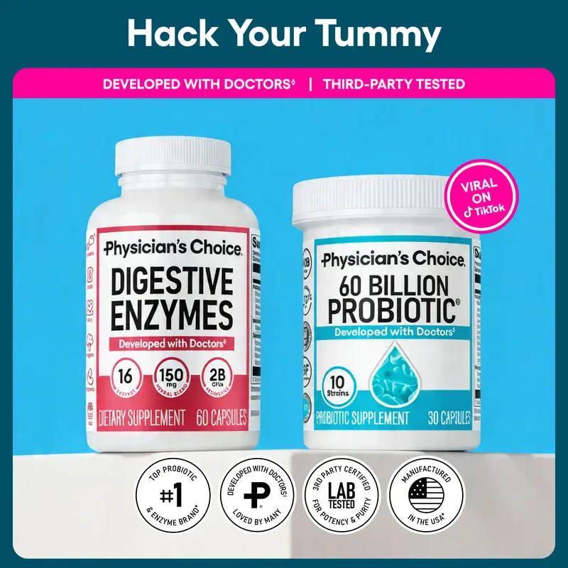 Physician's Choice Hack your Tummy Bundle: Bloating, Digestion