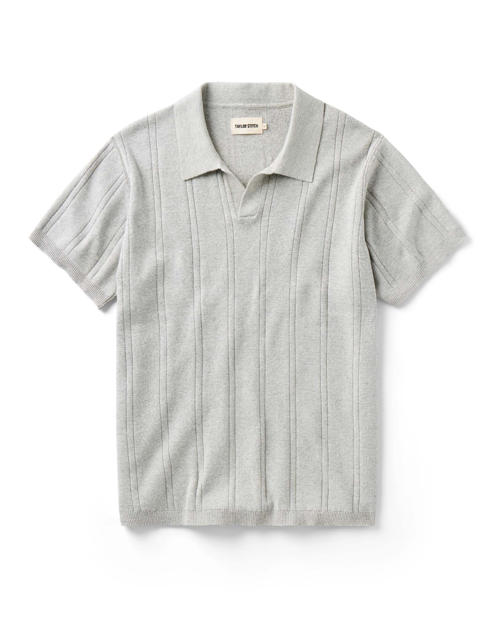 The Valencia Sweater Polo in Heather Grey Rib | Modern Menswear by yycbvcnbmmnbm