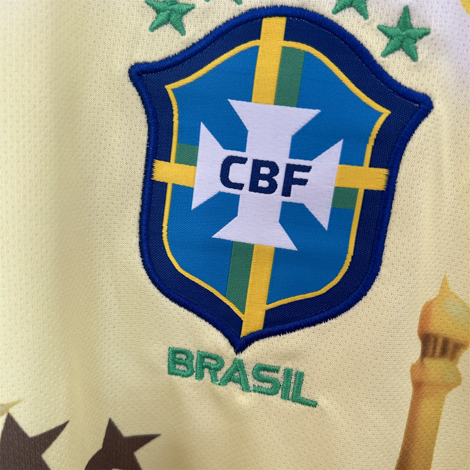AlphaJersey-Brazil 2025-26 Church Silhouette Yellow Jersey - Fans Version