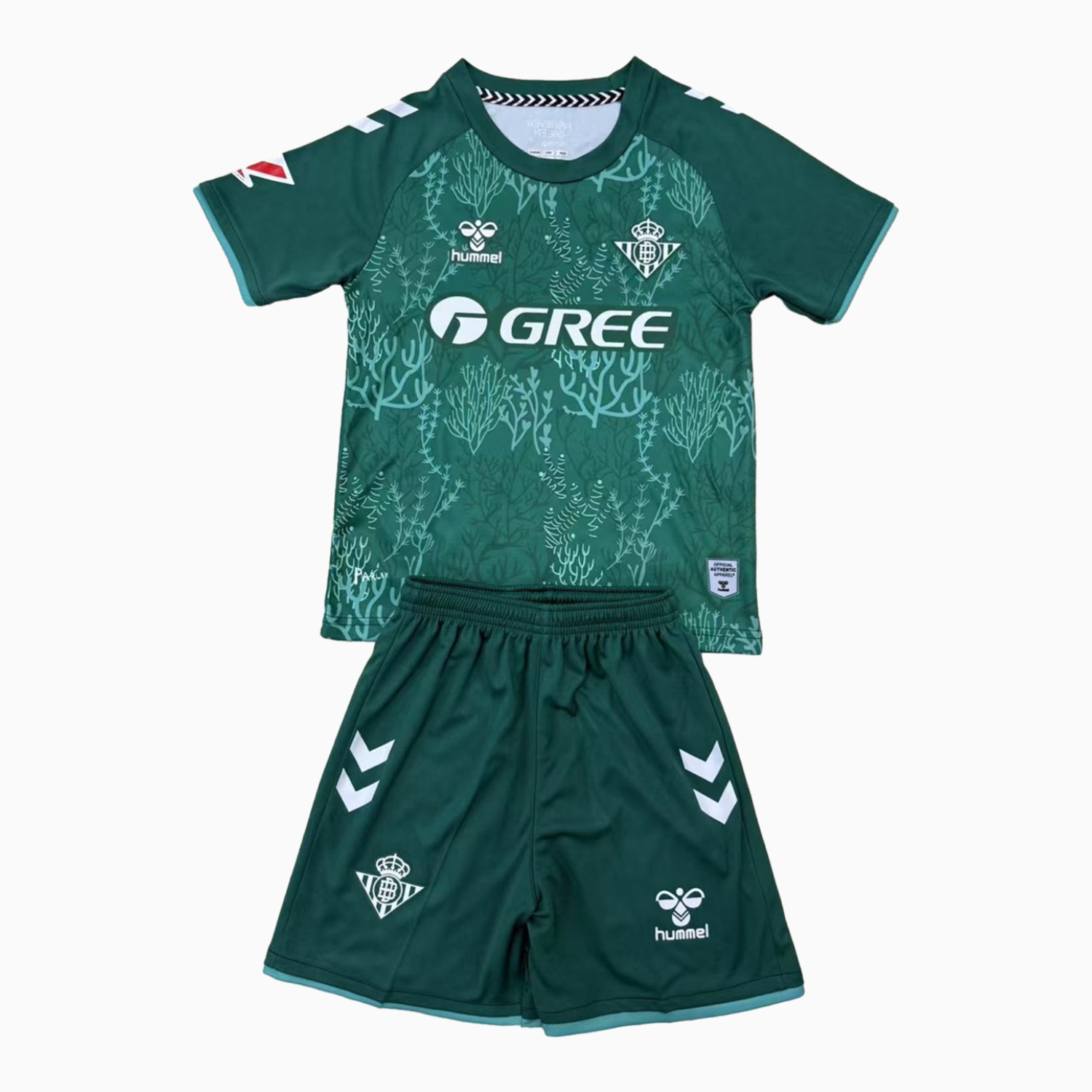 AlphaJersey-Real Betis 25-26 Grey Green Concept Men's Adult Jersey Set - Fans Version