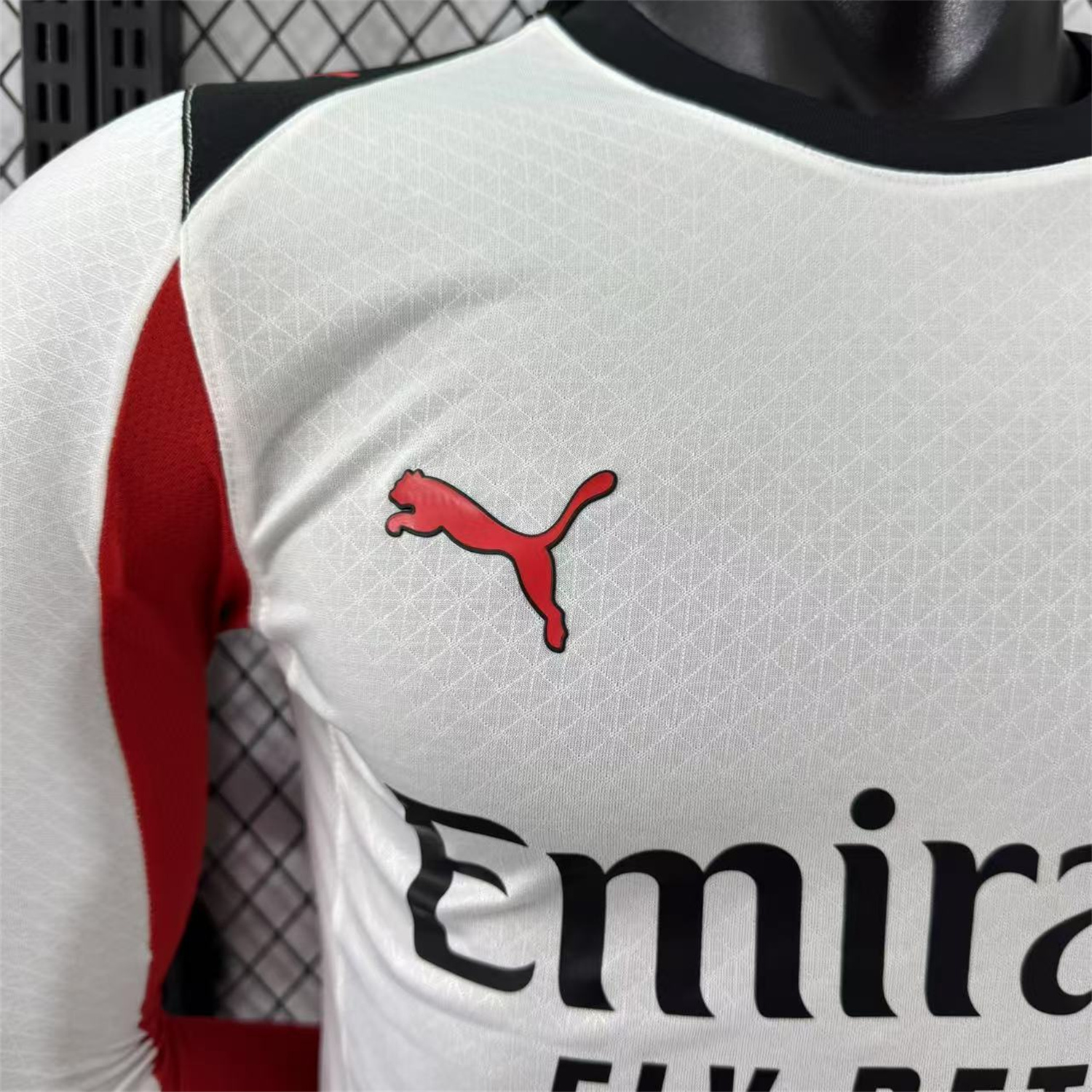 AlphaJersey-AC Milan 25-26 Away White Long Sleeves Jersey - Player Version