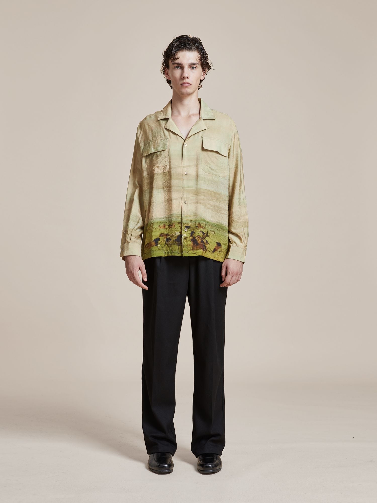 Grasslands Long Sleeve Camp Shirt | Modern Menswear by yycbvcnbmmnbm