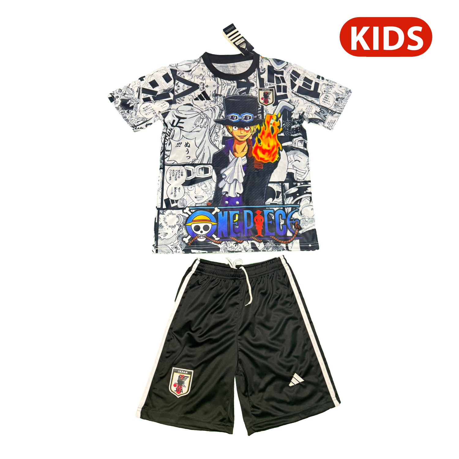 AlphaJersey-Japan 25-26 One Piece Sabo White Special Kids Kit