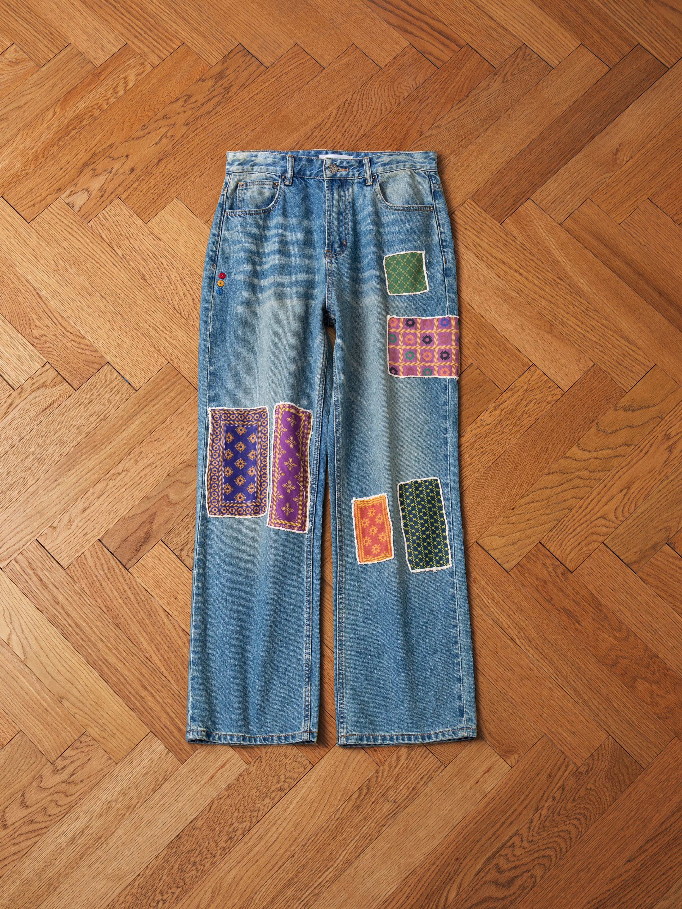 Kantha Patchwork Jeans | Modern Menswear by yycbvcnbmmnbm