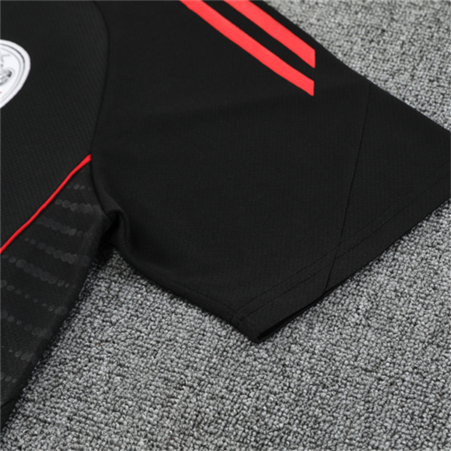 AlphaJersey-Ajax 25-26 Short-Sleeve Training Set - Black Top and Black Shorts