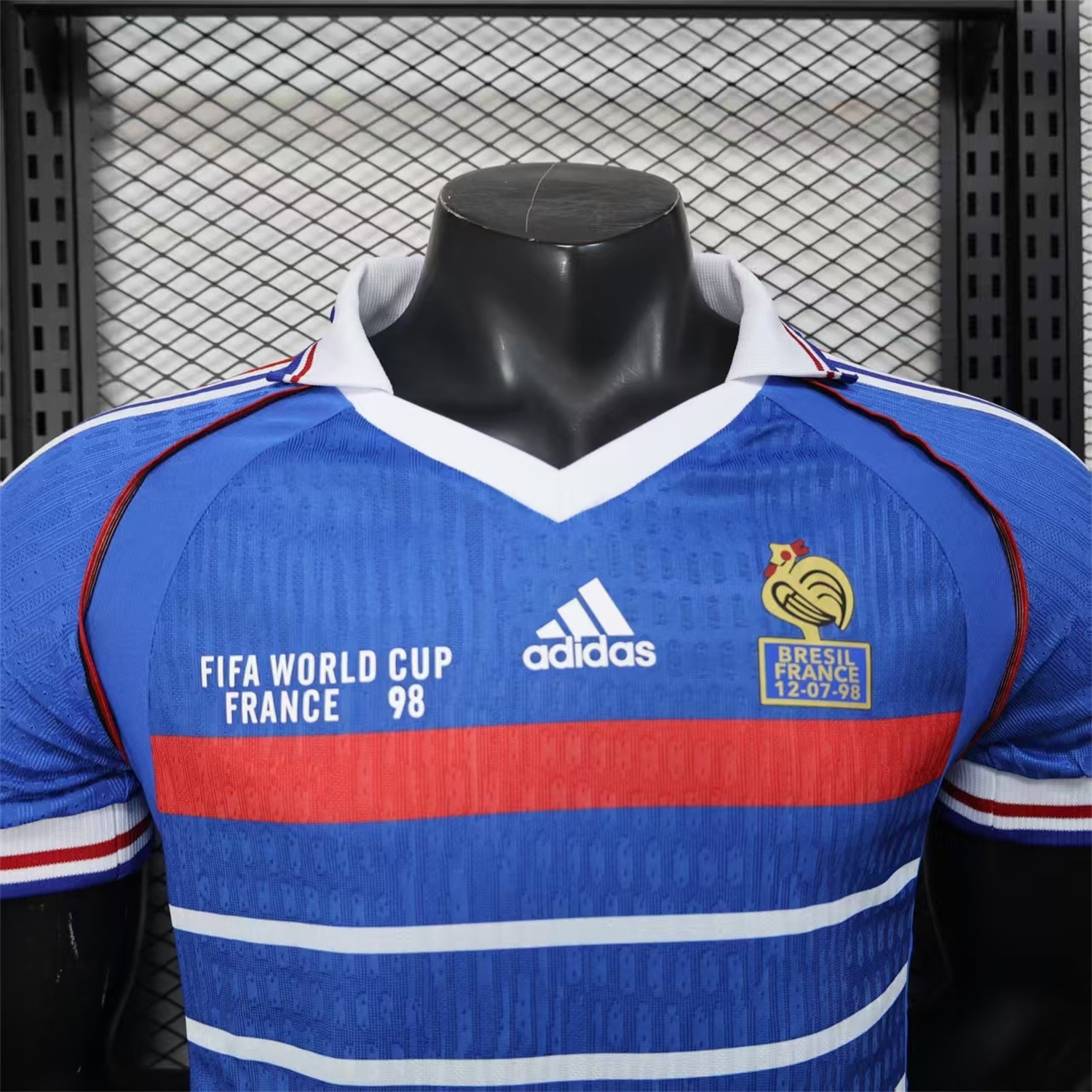 AlphaJersey-Retro France 1998 Home Blue Jersey - Player Version