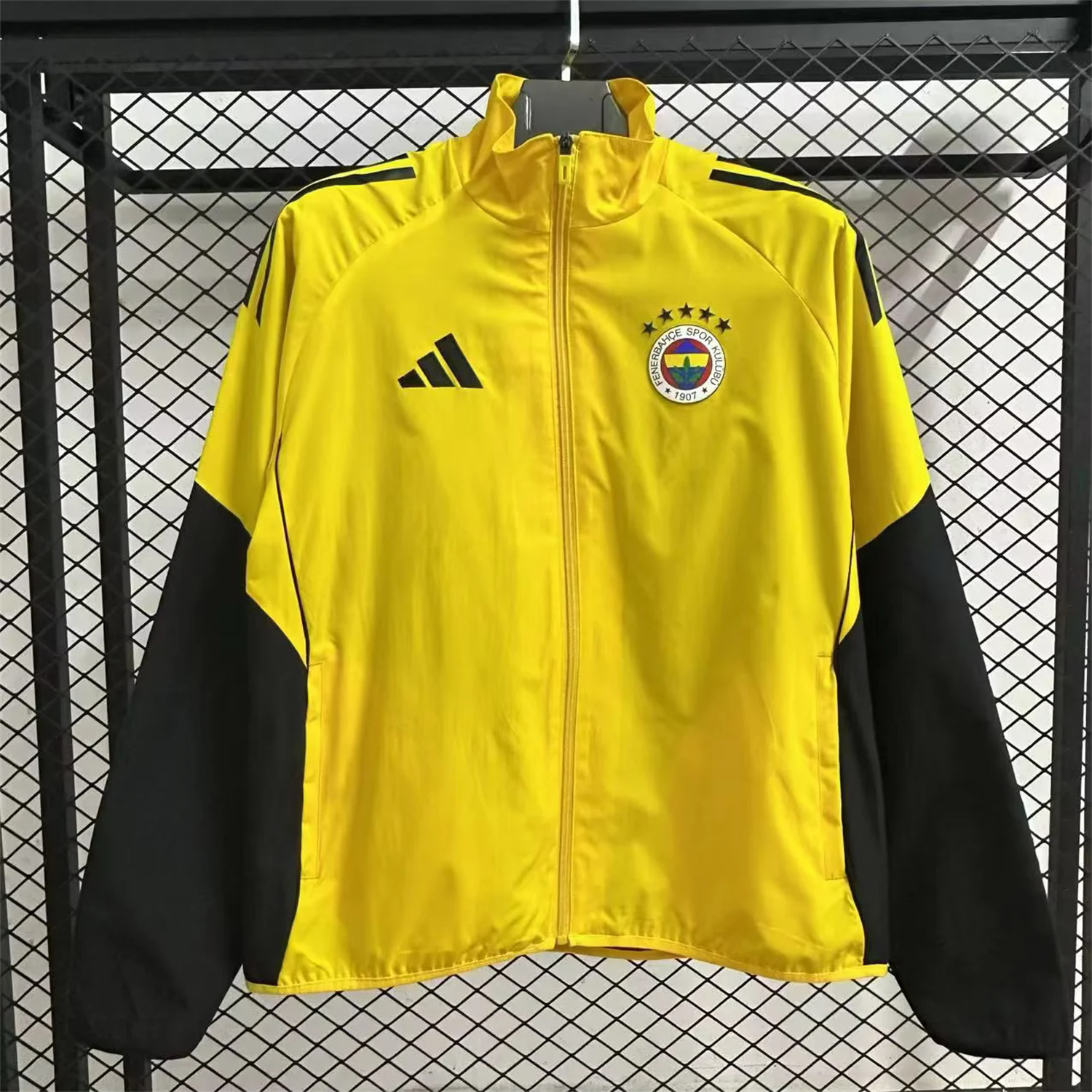 AlphaJersey-Fenerbahce 25-26 Throwback Windbreaker Jacket - Yellow