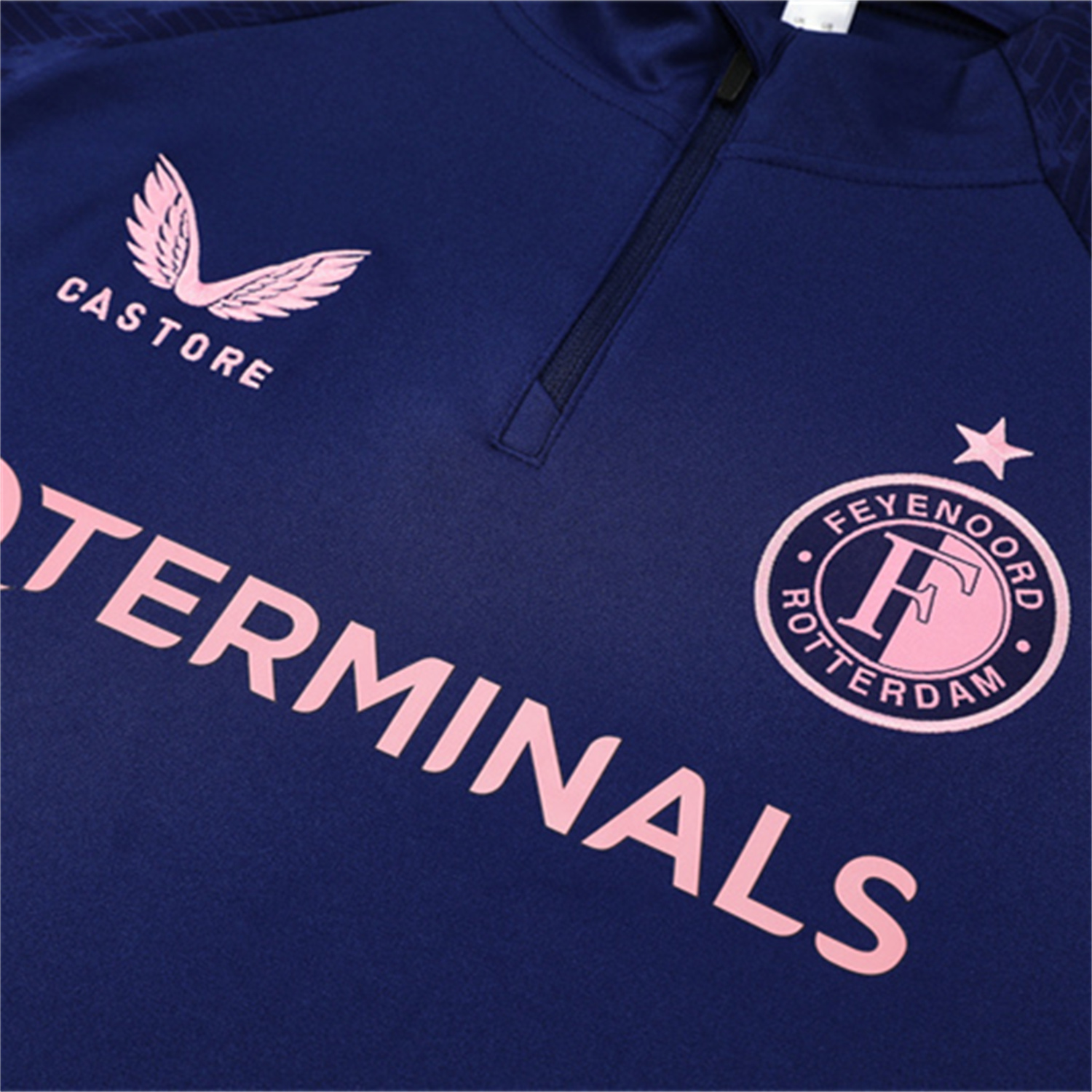 AlphaJersey-Feyenoord 25-26 Kids Long Sleeve Training Set - Royal Blue Top & Royal Blue Pants