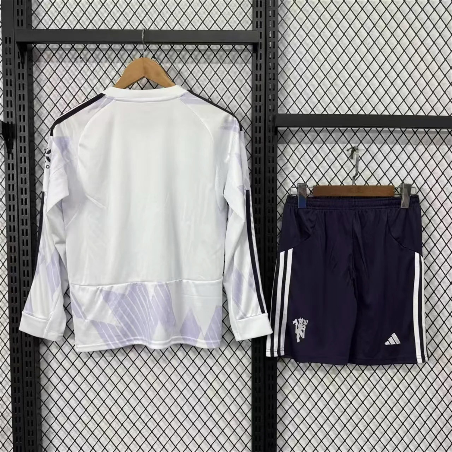 AlphaJersey-Manchester United 25-26 Away Long Sleeves Kids Kit
