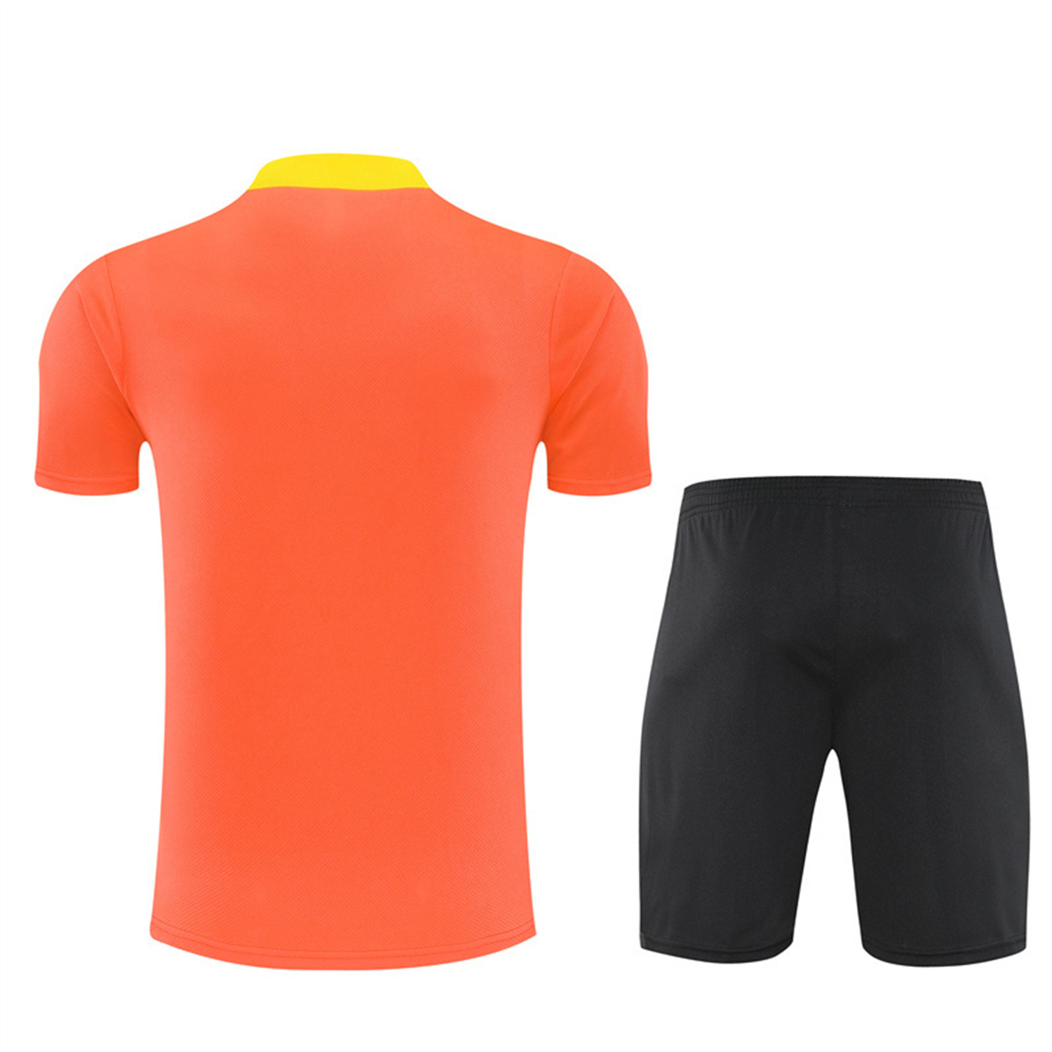 AlphaJersey-Brazil 25-26 Kids Short-Sleeve Training Set - Orange Top & Black Shorts
