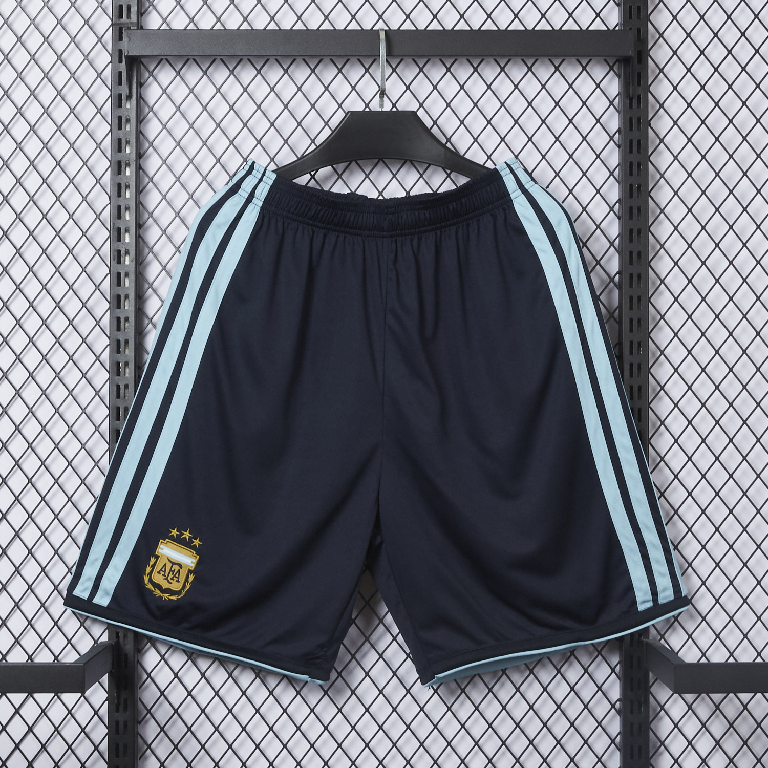 AlphaJersey-Argentina 2026 Home Black Shorts - Fans Version