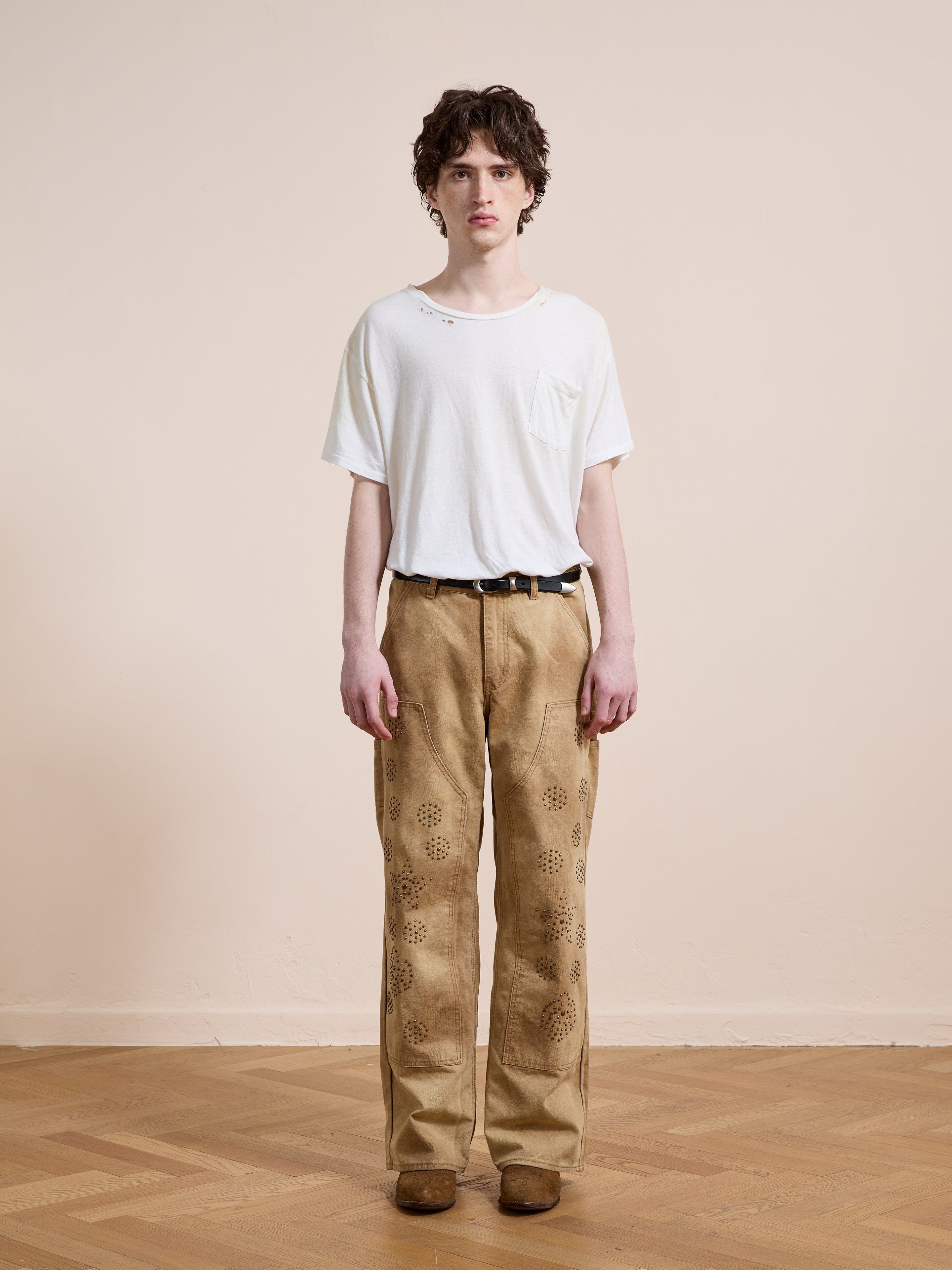 Canvas Studded Work Pants | Modern Menswear by yycbvcnbmmnbm