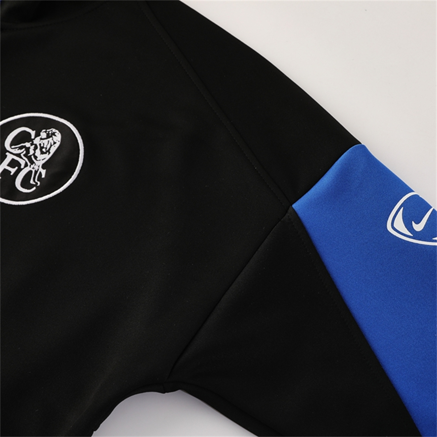 AlphaJersey-C.H.E.L.S.E.A 25-26 Jacket Training Tracksuit with Throwback Badge - Black Jackets & Pants