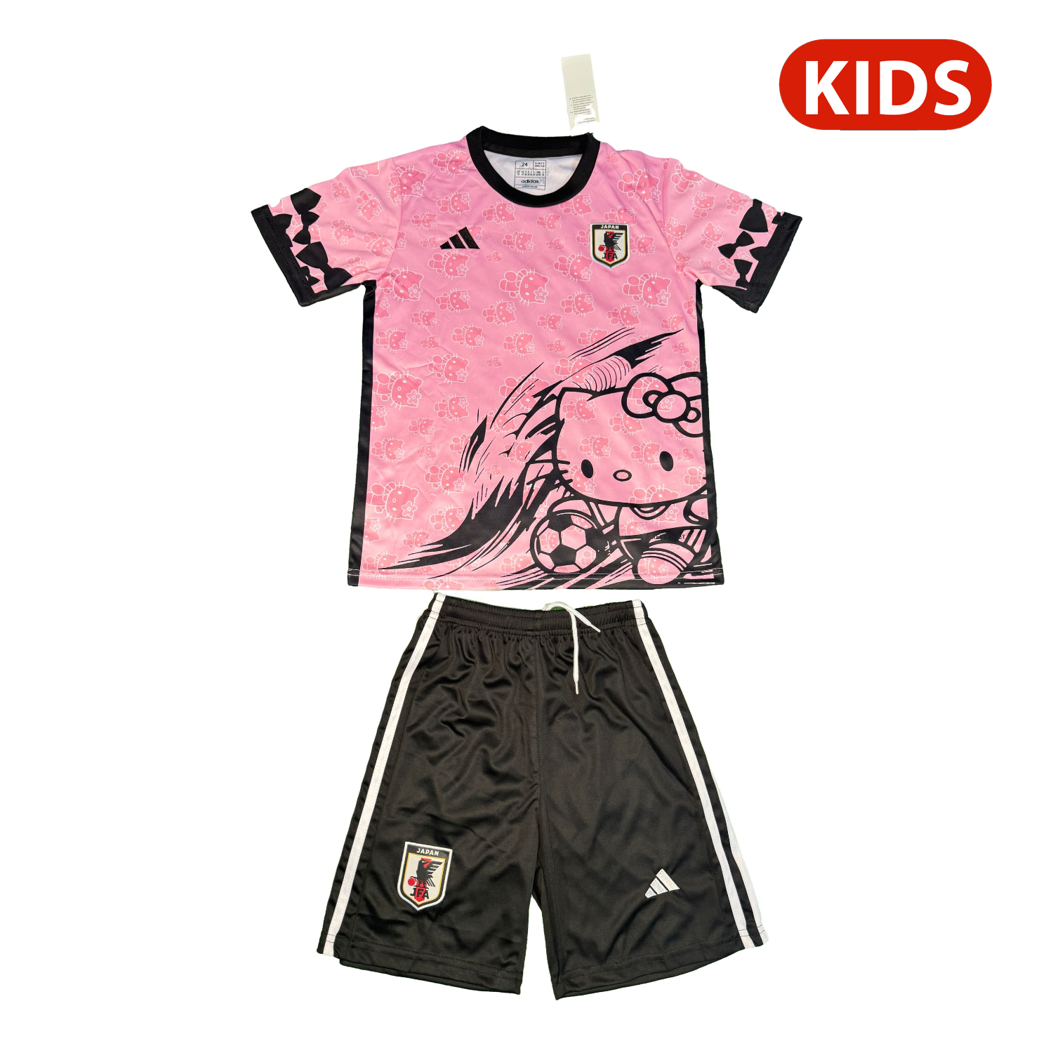 AlphaJersey-Japan 25-26 Hello Kitty Pink Special Kids Kit