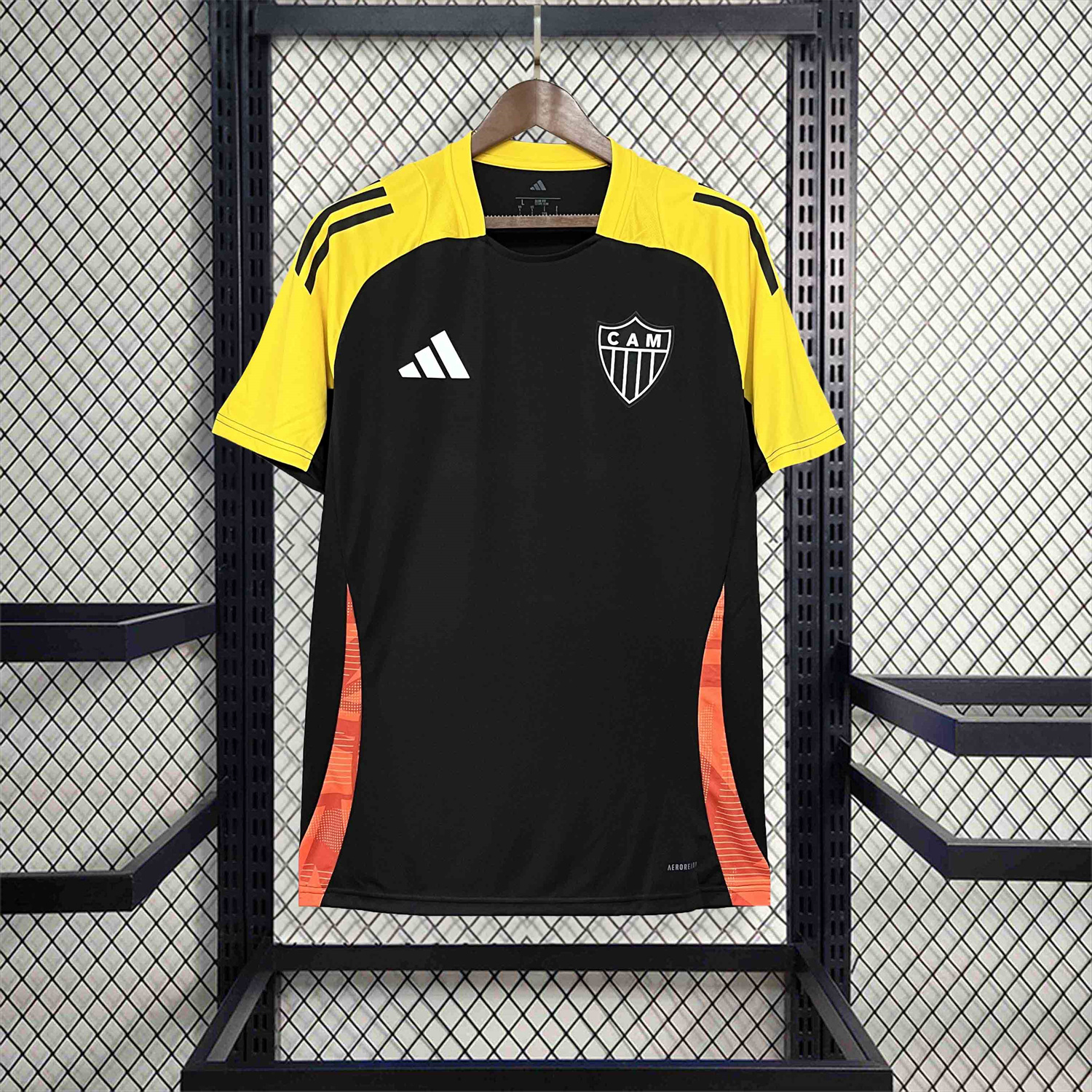 AlphaJersey-Atletico Mineiro 25-26 Black Pre-Match Training Unsponsored Jersey - Fans Version