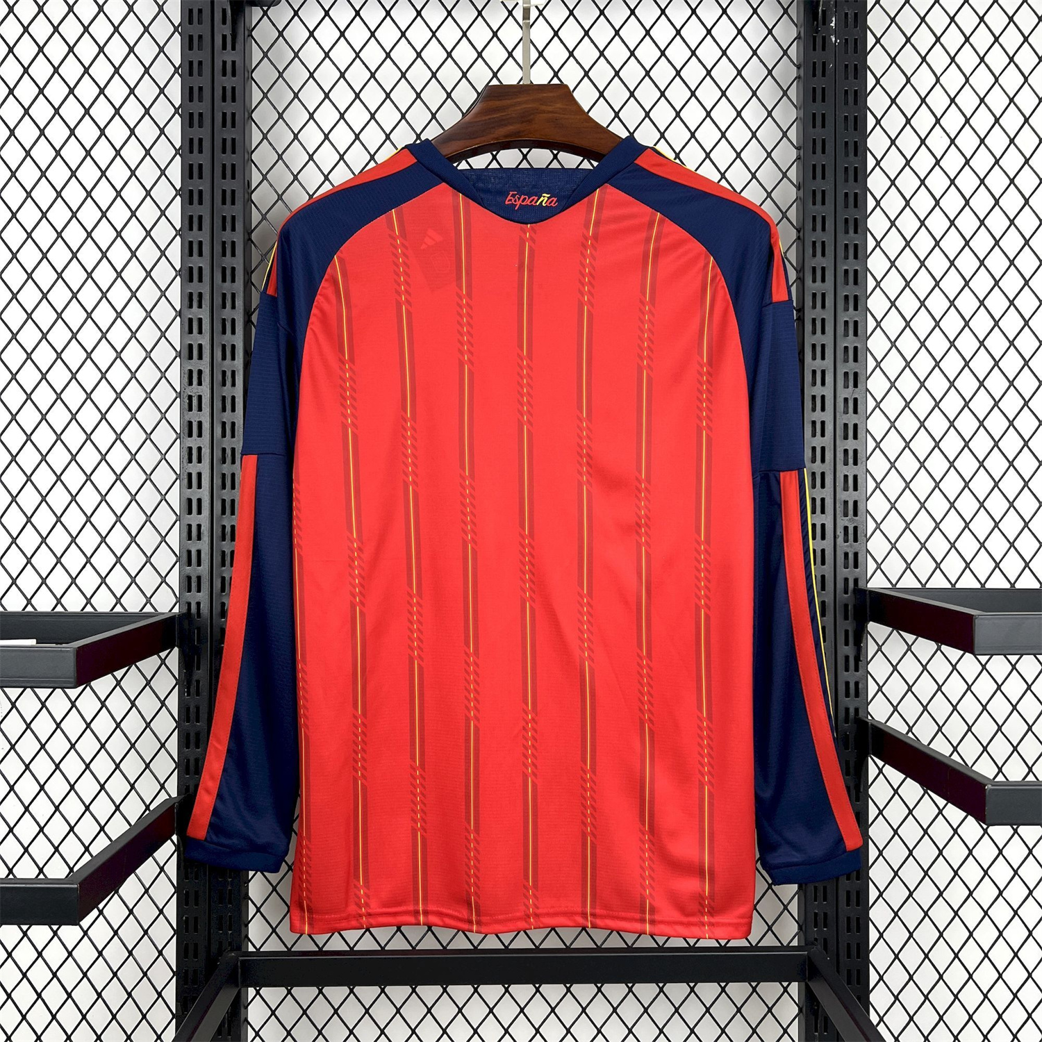 AlphaJersey-Spain 2026 Home Red Long Sleeves Jersey - Fans Version