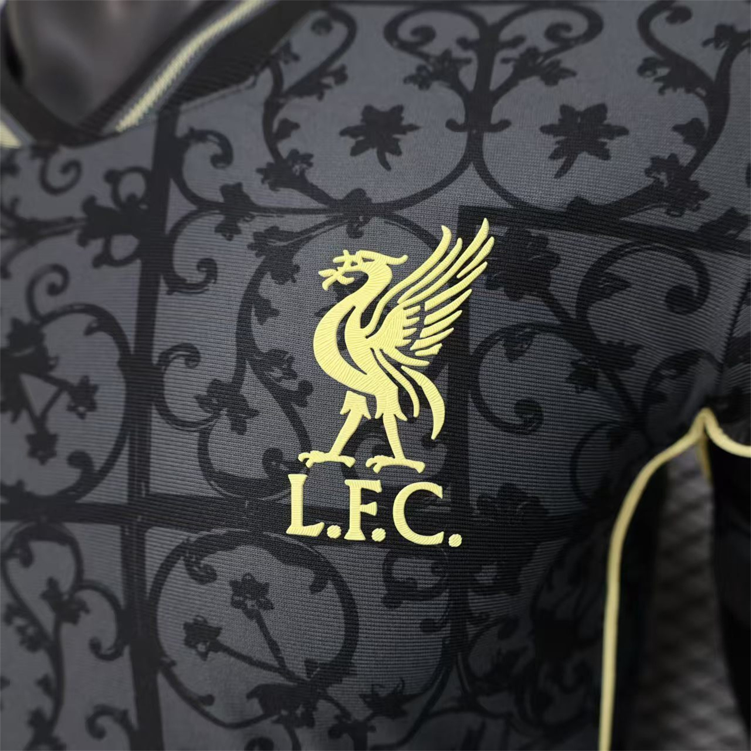 AlphaJersey-Liver.pool 25-26 Black Floral Pattern Special Jersey - Player Version
