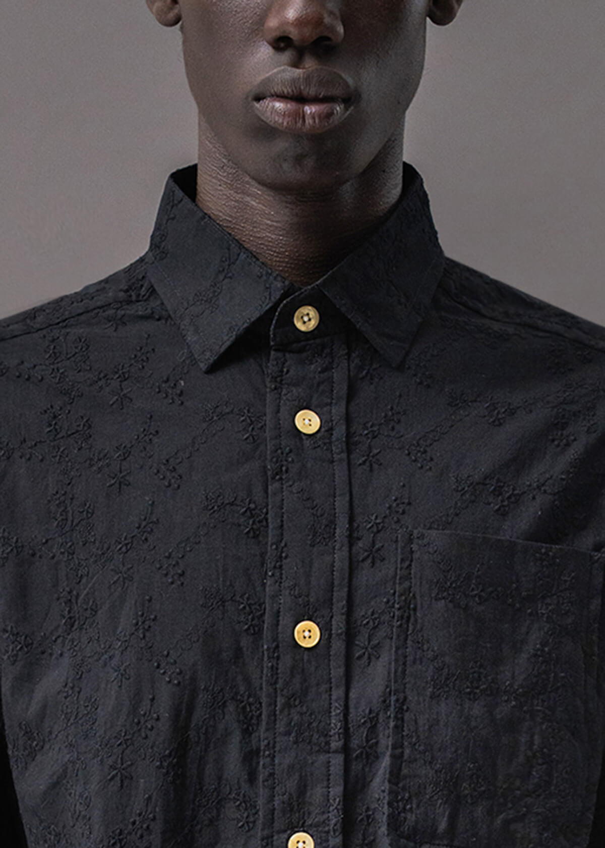 Embroidered Offset Shirt | Modern Menswear by yycbvcnbmmnbm