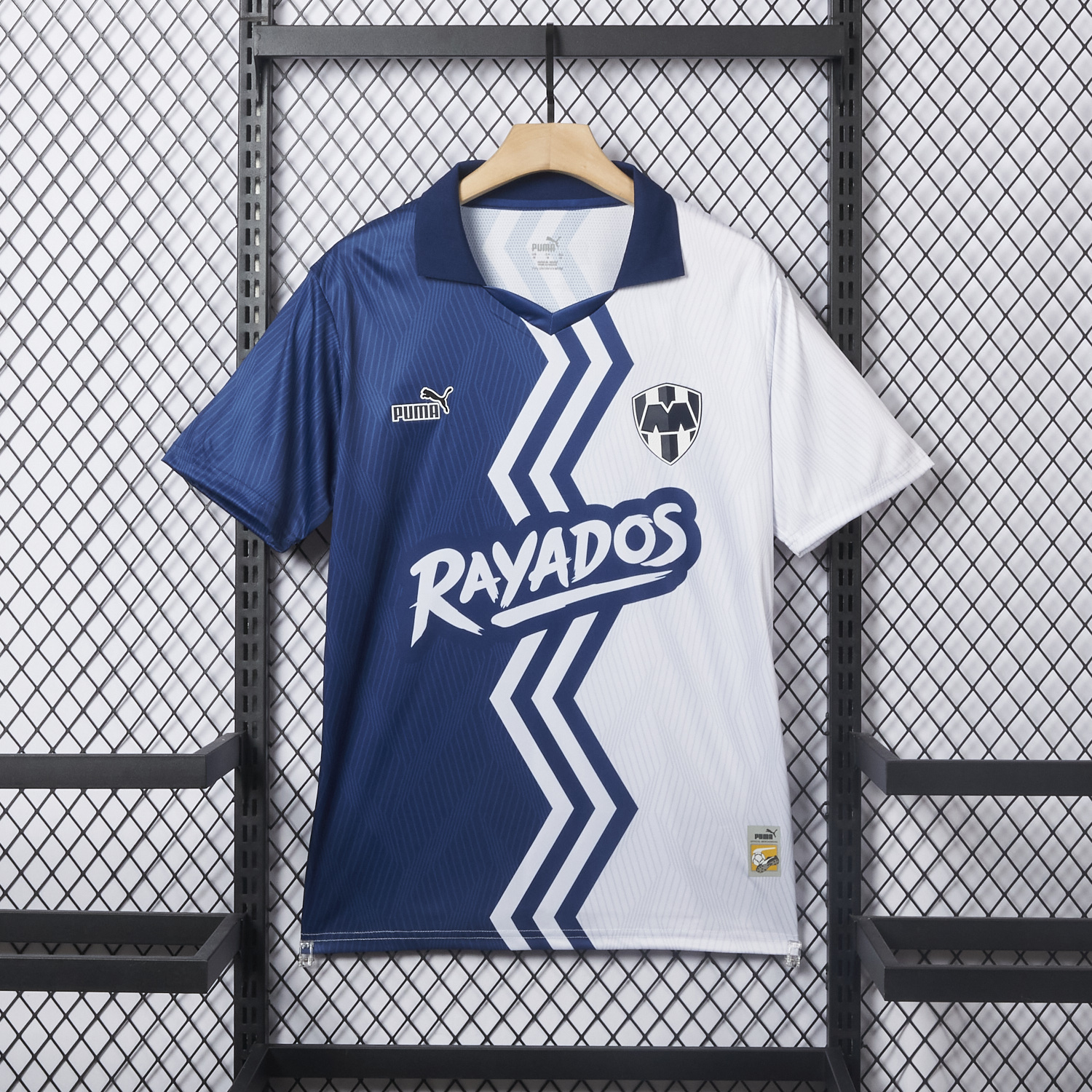AlphaJersey-Rayados Monterrey 25-26 Blue And White Half Special Jersey - Fans Version