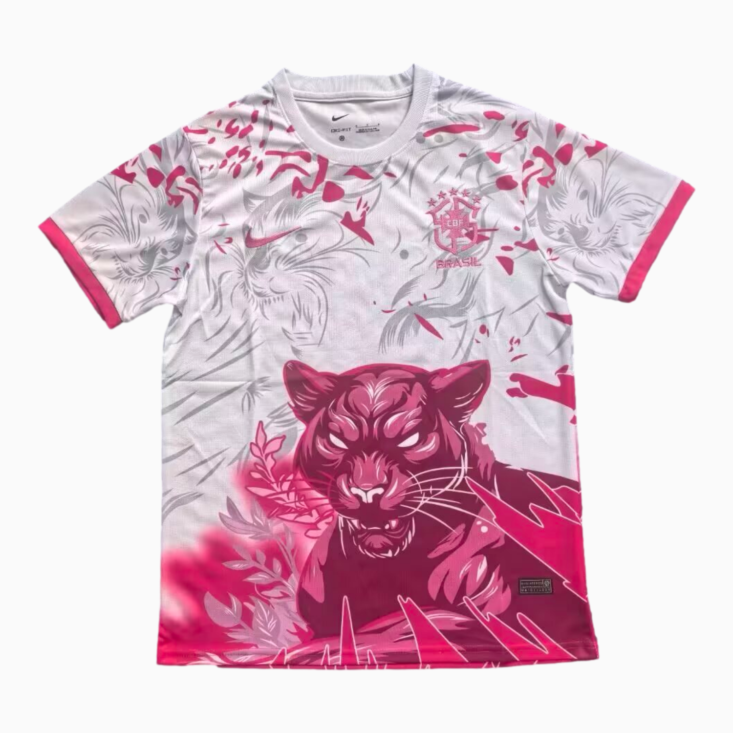 AlphaJersey-Brazil 25-26 Leopard Red And White Jersey - Fans Version