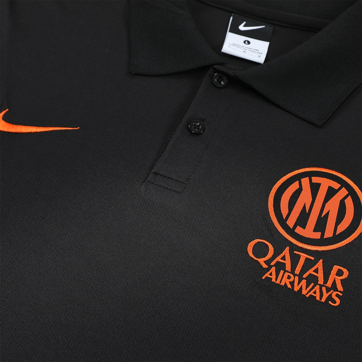 AlphaJersey-Inter Milan 25-26 POLO Short-Sleeve Training Set - Black Top and Black Pants