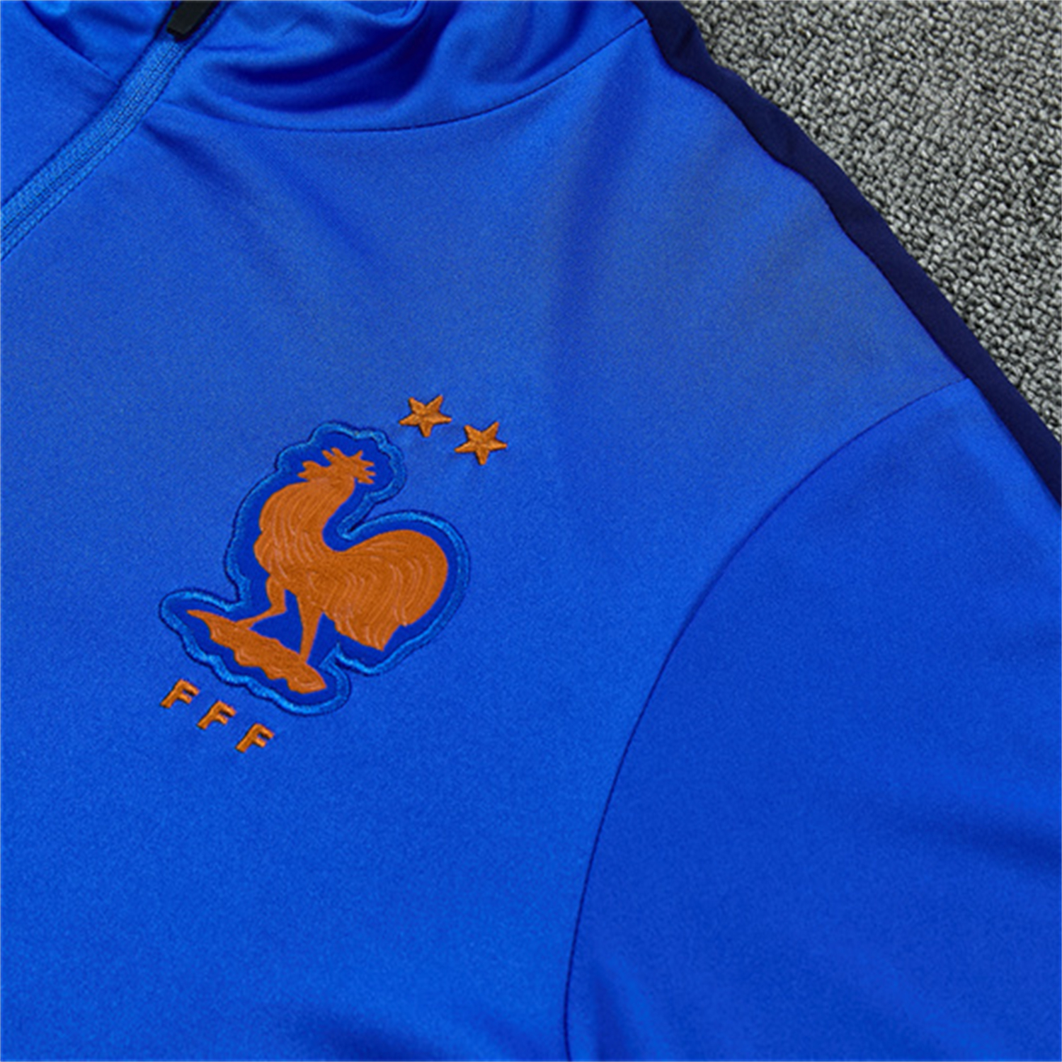 AlphaJersey-France 2026 Kids Long Sleeve Training Set - Royal Blue Top & Pants