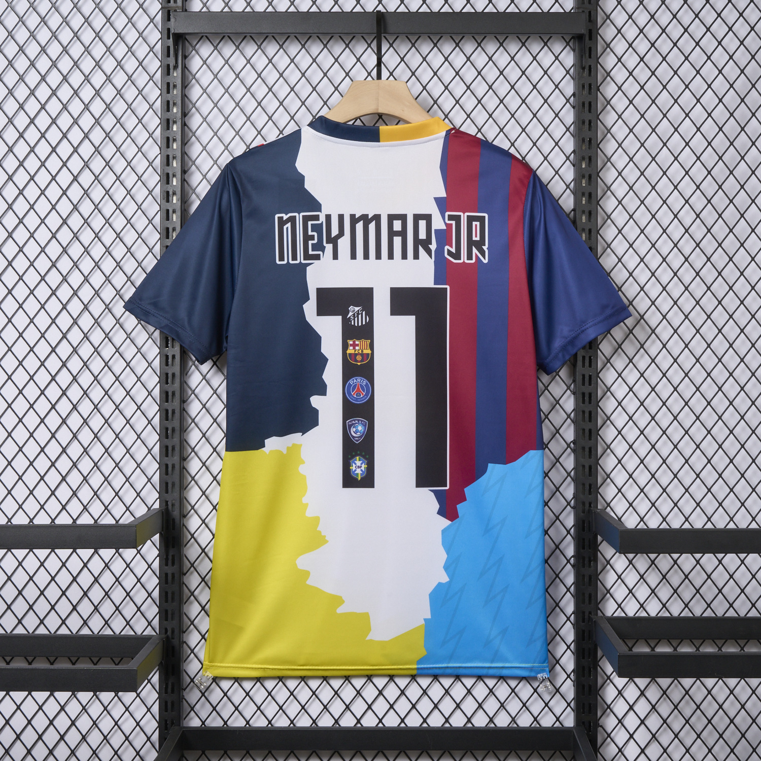 AlphaJersey-Neymar Career Commemorative Jersey - Fans Version - Barcelona Brazil Paris Saint-Germain PSG Santos Al Hilal SFC