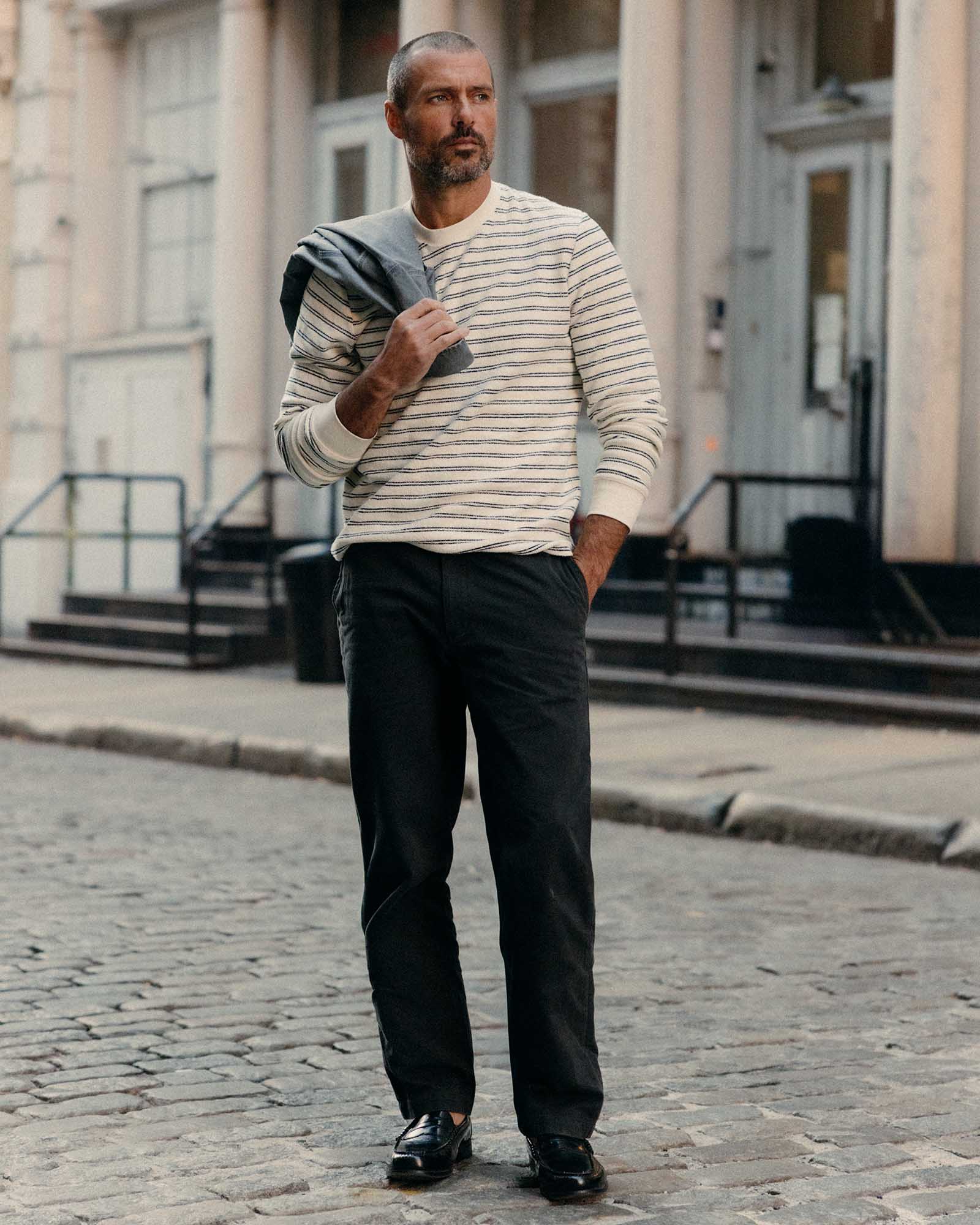 The Straight Foundation Pant in Organic Faded Black | Modern Menswear by yycbvcnbmmnbm
