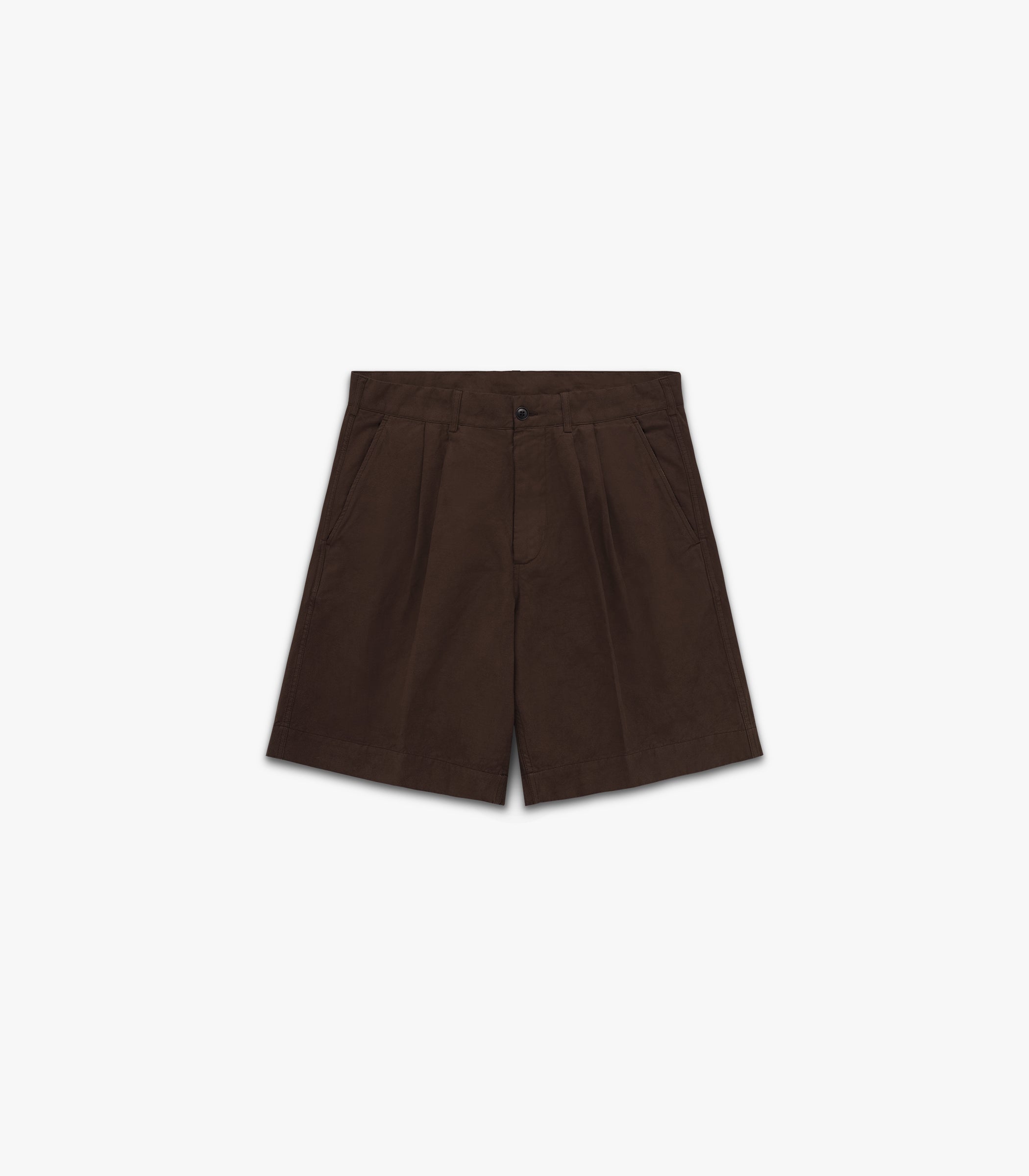 Canal Pleated Twill Cotton & Linen Short | Modern Menswear by yycbvcnbmmnbm