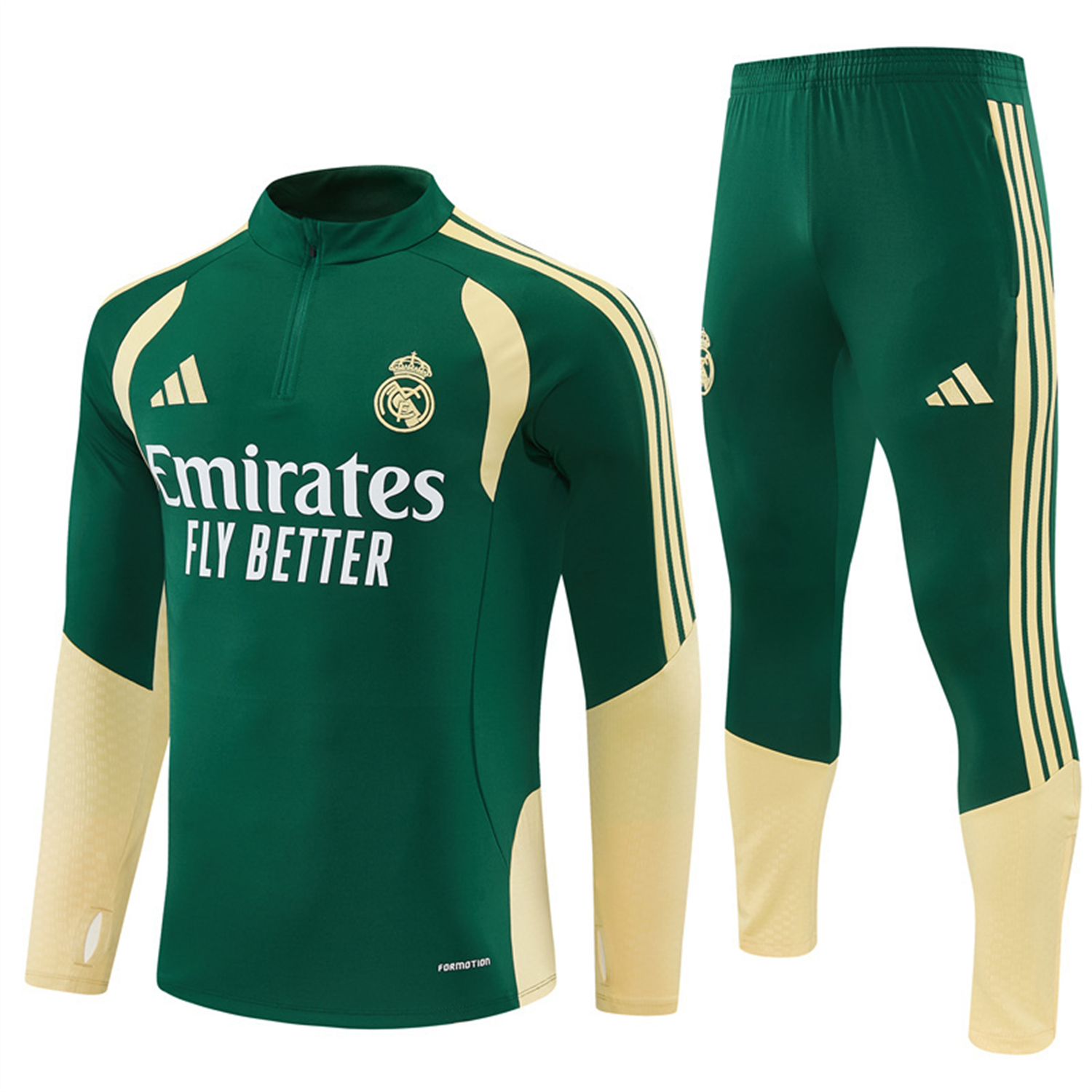 AlphaJersey-Real Madrid 26-27 Long Sleeves Training Set - Green Top And Green Pants