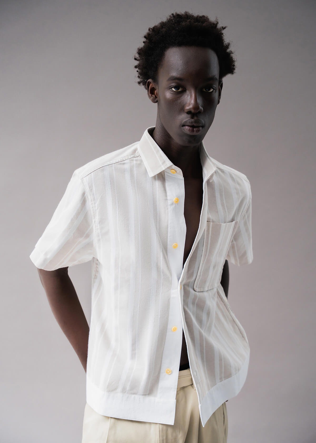 Chevron Stripe Cream | Modern Menswear by yycbvcnbmmnbm