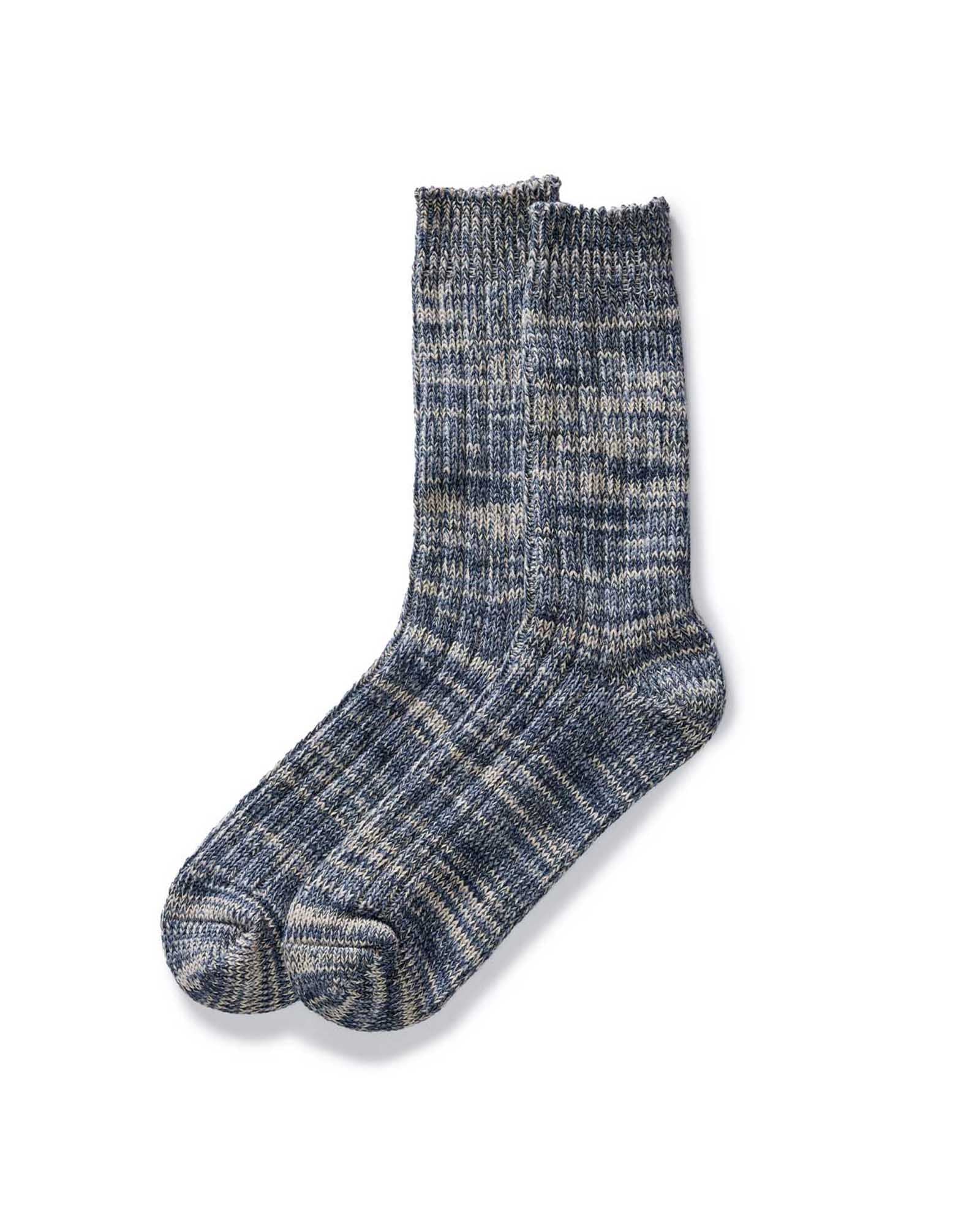 The Camp Sock in Marled Blue | Modern Menswear by yycbvcnbmmnbm