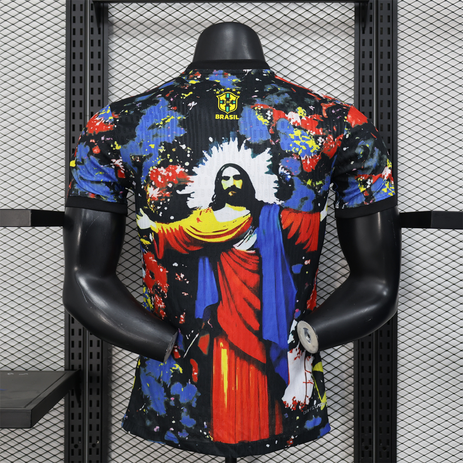AlphaJersey-Brazil 25-26 Colorful Jesus Statue Special Colorful Graffiti Jersey - Player Version