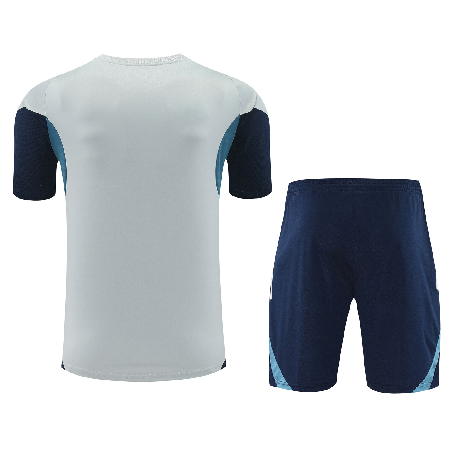 AlphaJersey-Arsenal 25-26 Short-Sleeve Training Set - Grey Top & Deep Blue Shorts