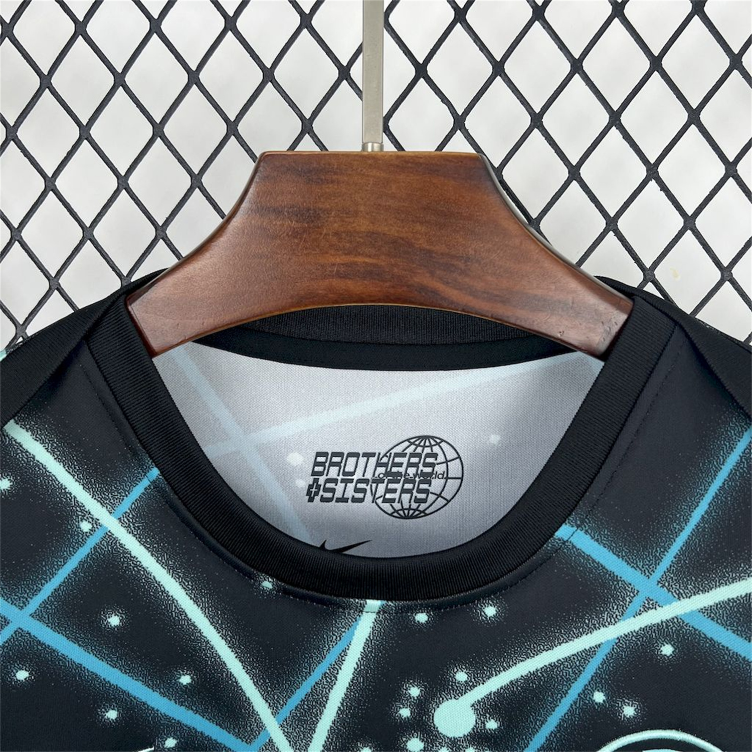 AlphaJersey-Inter Milan 25-26 Blue Lines Black Pre-Match Training Jersey - Fans Version
