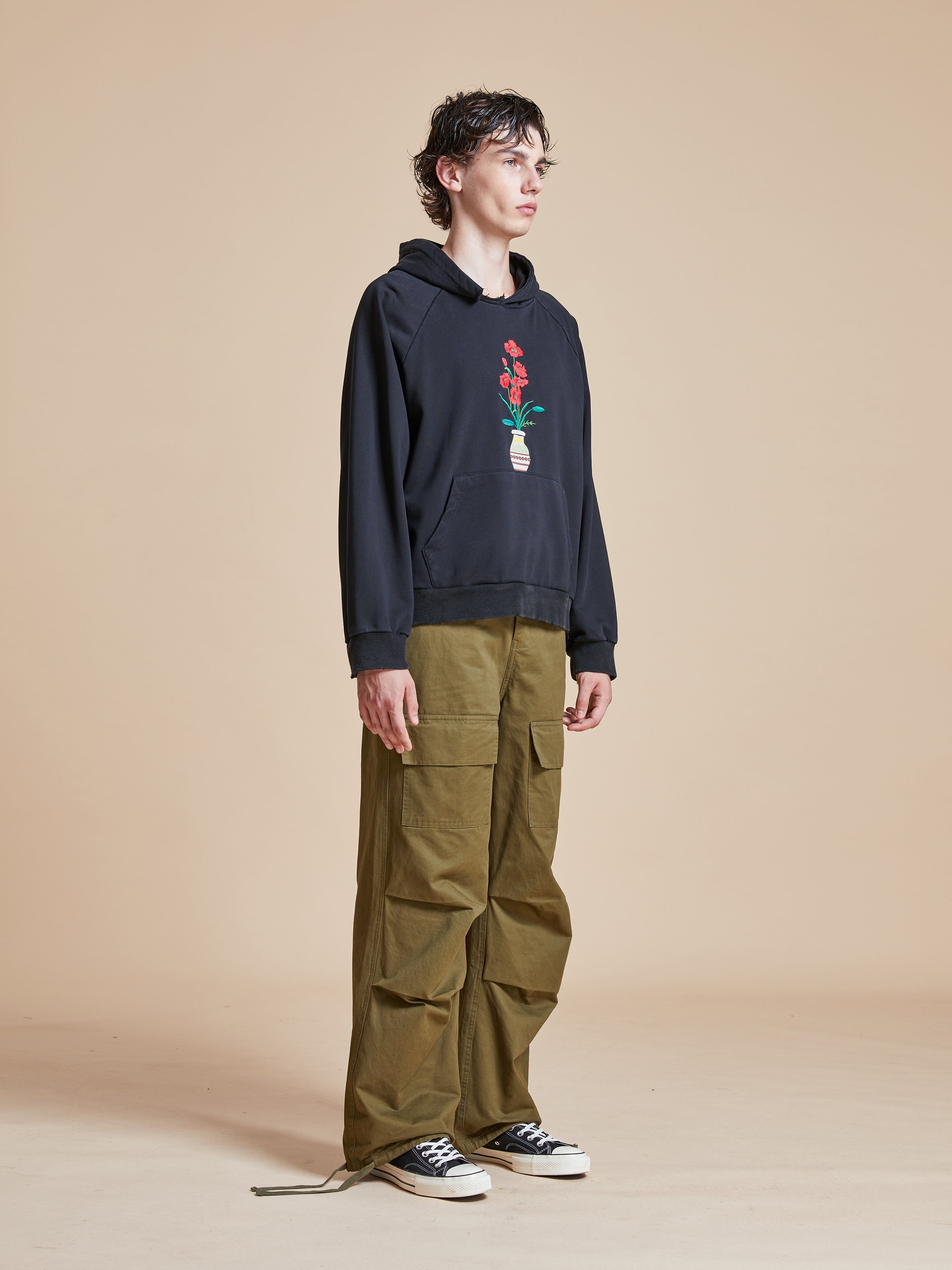 Flowers Vase Hoodie | Modern Menswear by yycbvcnbmmnbm