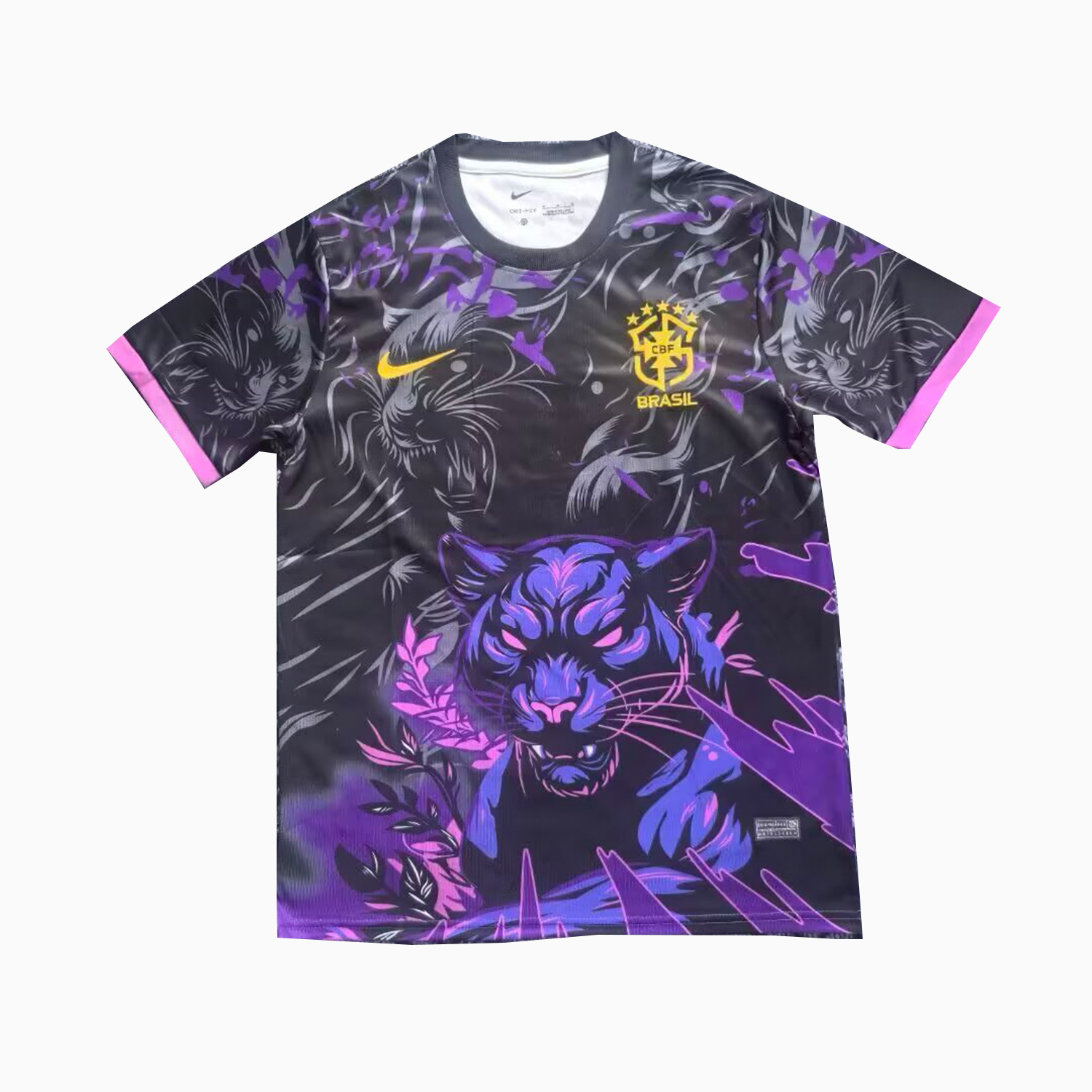 AlphaJersey-Brazil 25-26 Leopard Purple And Black Jersey - Fans Version