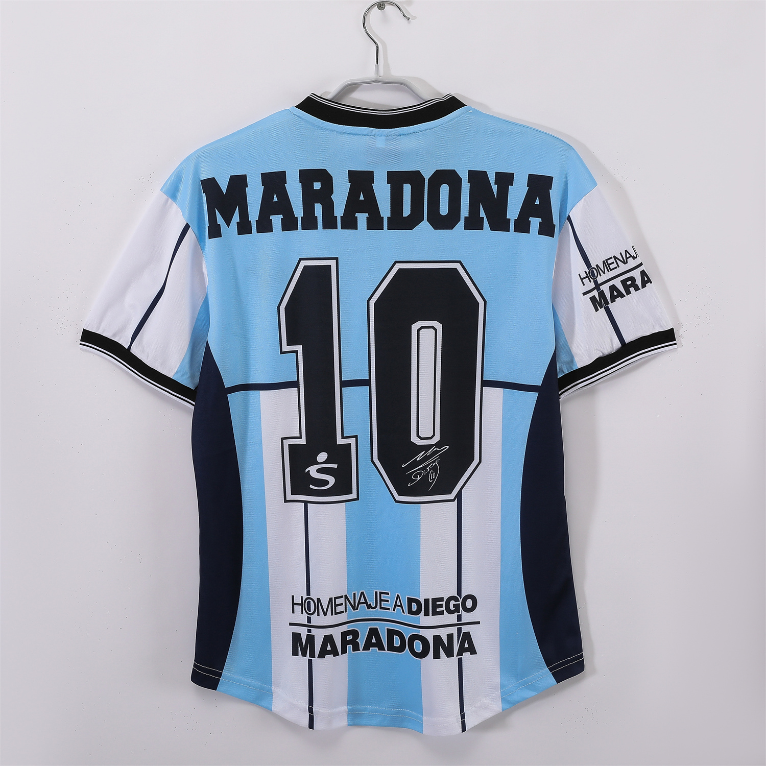 AlphaJersey-Retro Argentina 2001 Home Maradona Commemorative Jersey