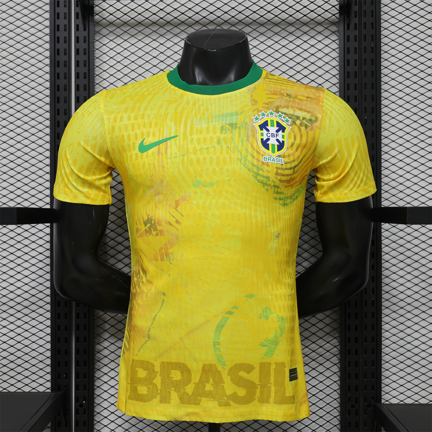 AlphaJersey-Brazil 2026 Yellow Waves Special Jersey - Player Version