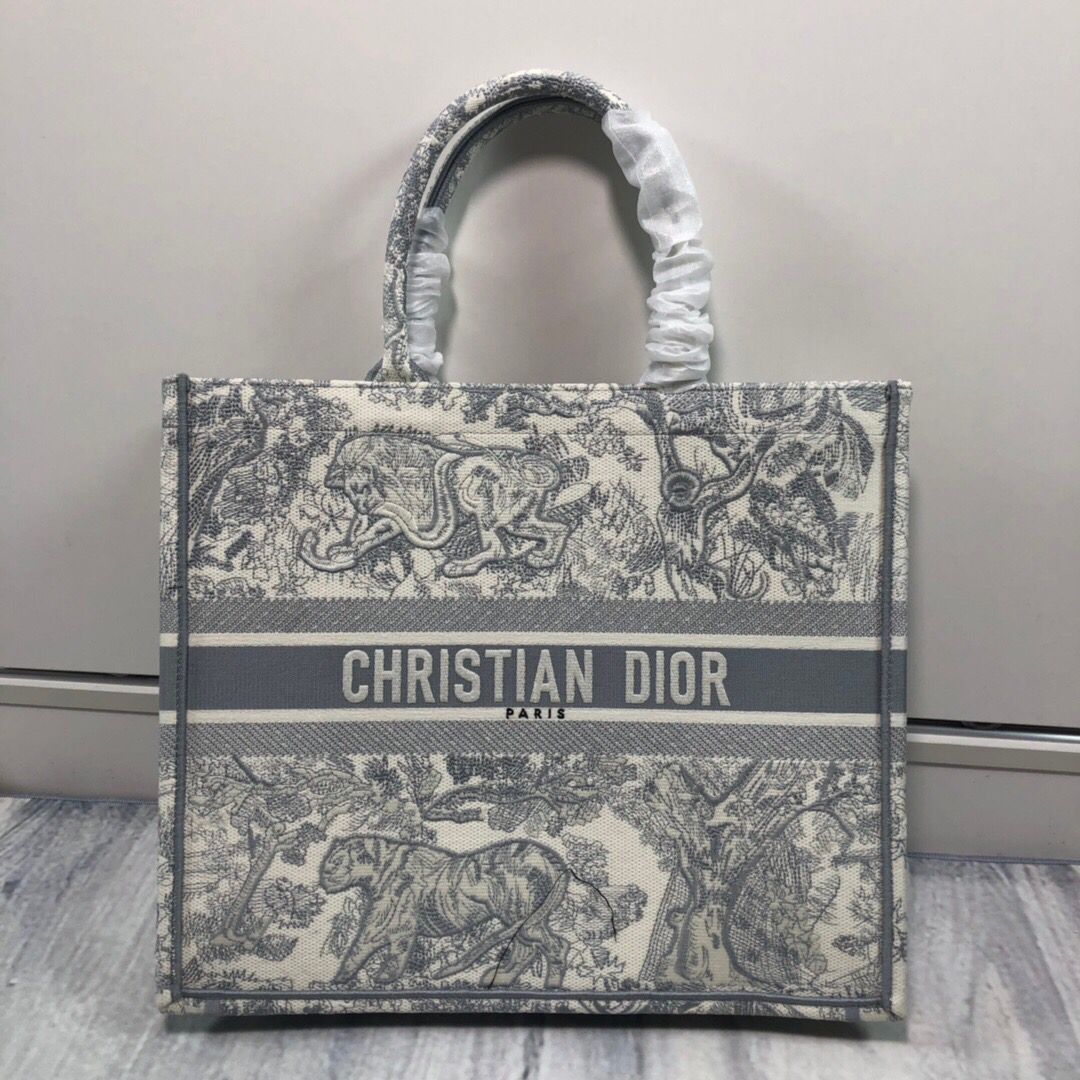 M1286L】 DIOR ディオール バッグ スーパーコピー “DIOR BOOK TOTE” “トワル ドゥ ジュイ”スモールバッグ レディース トートバッグ