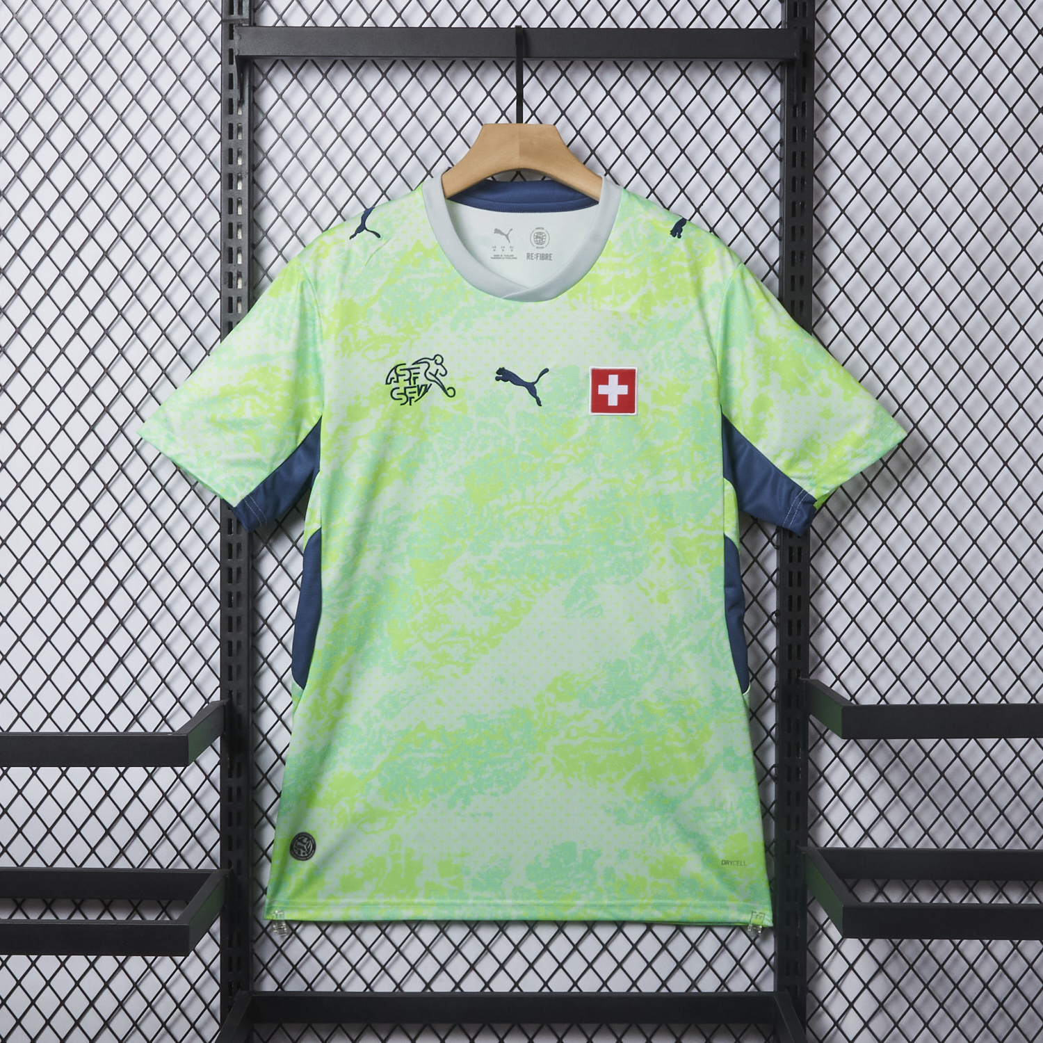 AlphaJersey-Switzerland 2026 Away Green Jersey - Fans Version